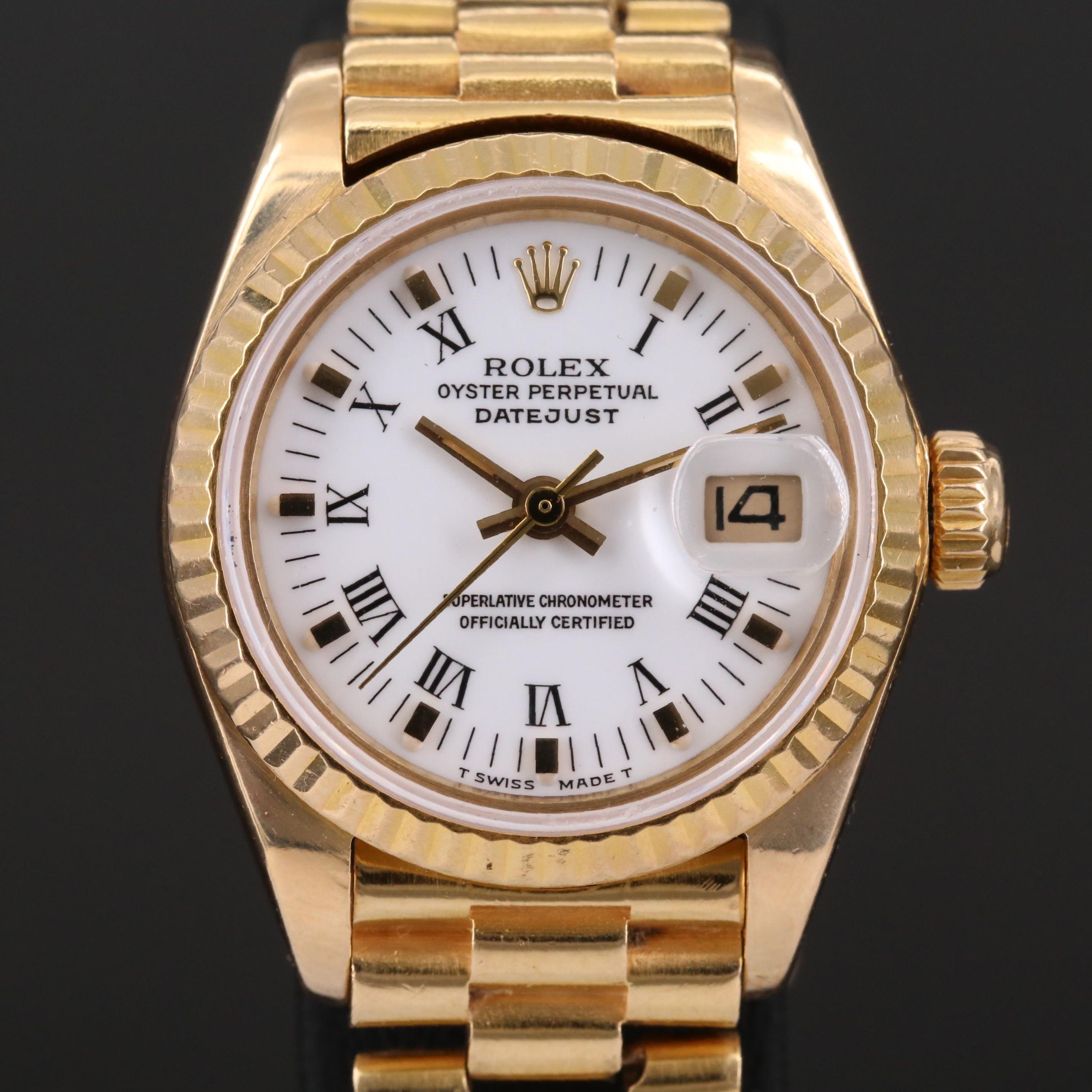 Rolex Datejust "President" 18K Gold Automatic Watch, 1983