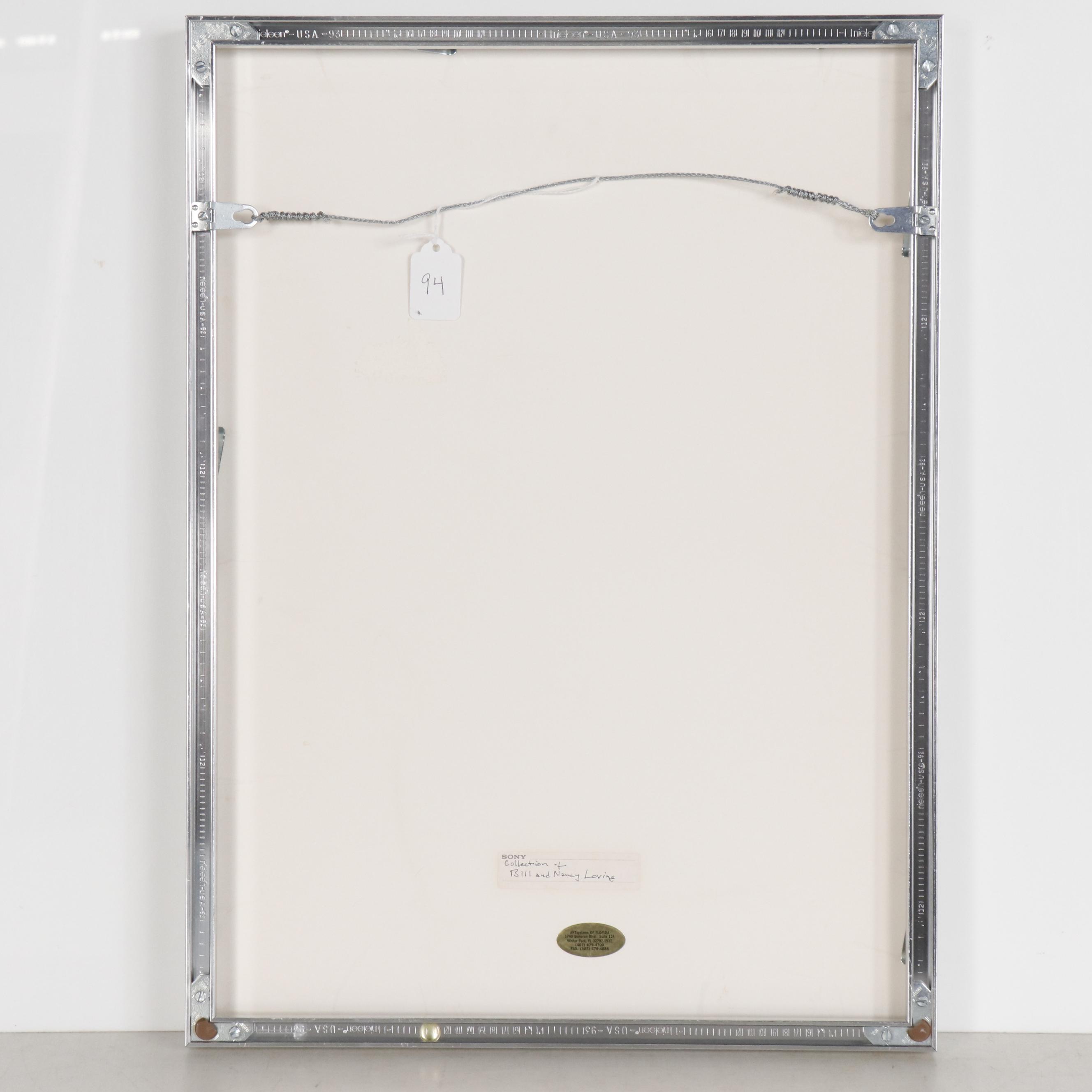 Color Photograph of Americn Flag in Window