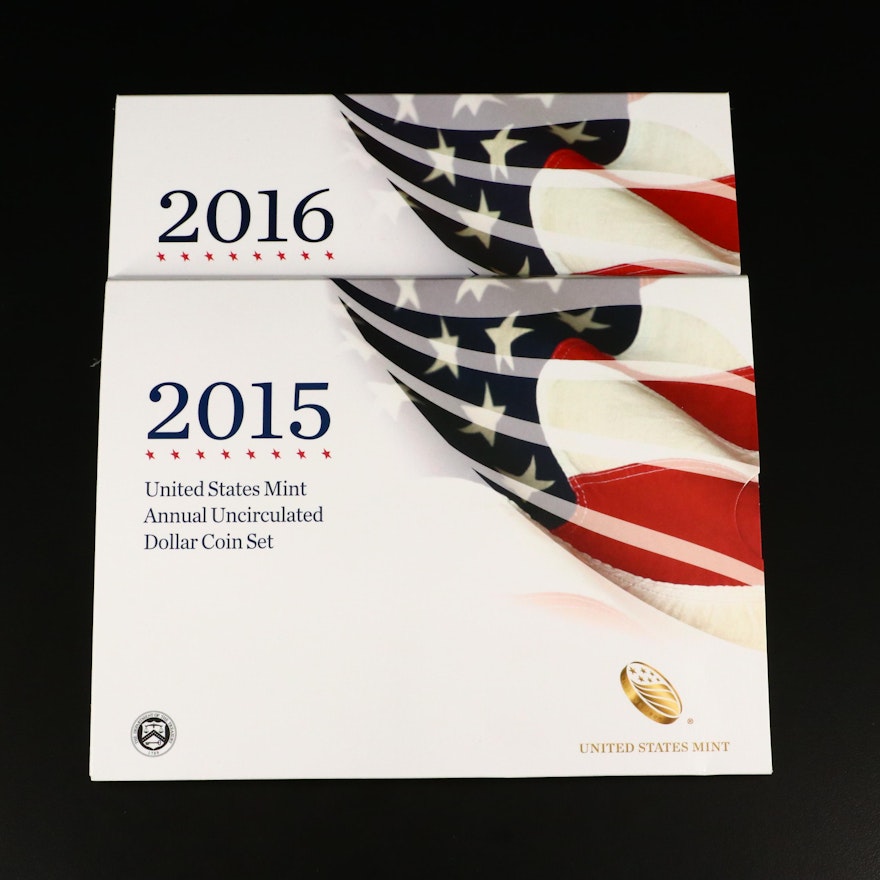 2015 and 2016 U.S. Mint Annual Uncirculated Dollar Coin Set