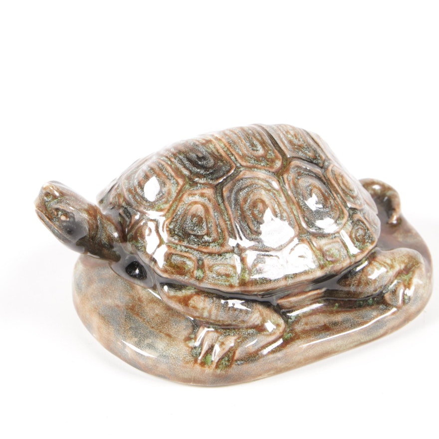 Rookwood Pottery Turtle Paperweight, 1990