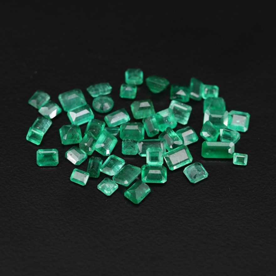 Loose 13.65 CTW Emerald Gemstones