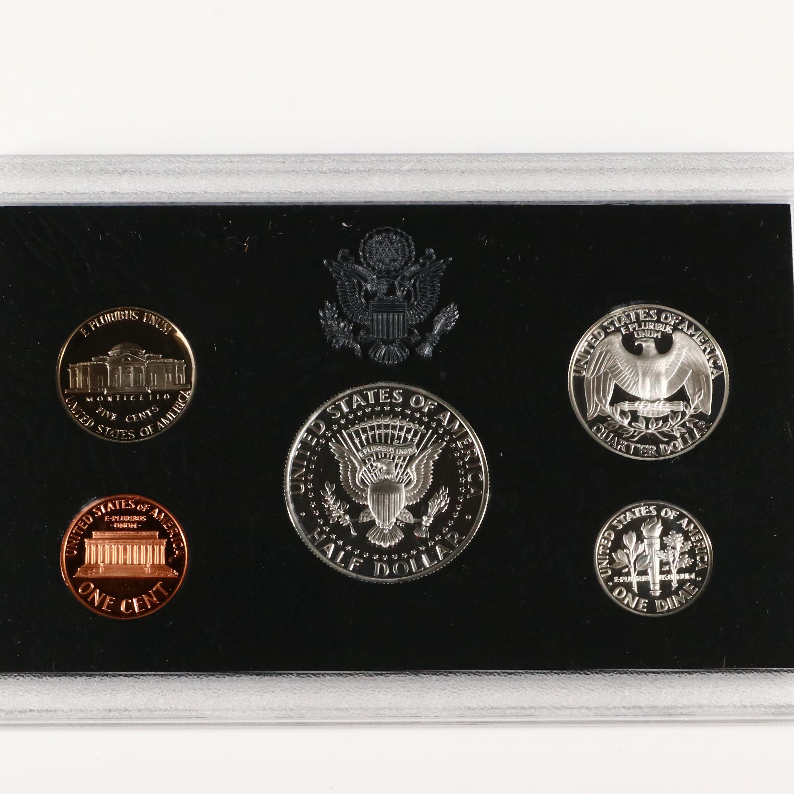 Six U.S. Mint Silver Proof Sets Including 1992, 1993, 1994,1996, 1997, and 1998