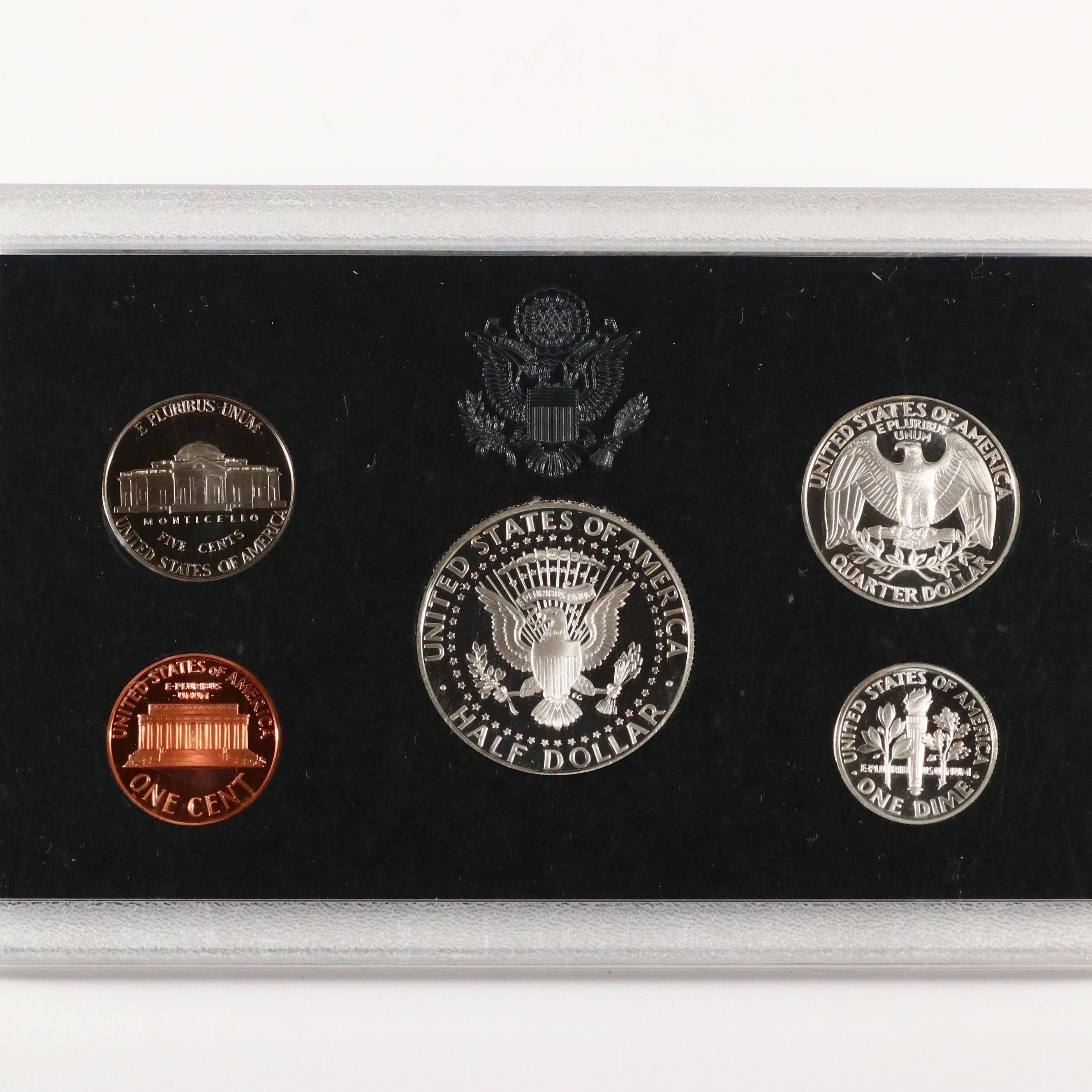Six U.S. Mint Silver Proof Sets Including 1992, 1993, 1994,1996, 1997, and 1998