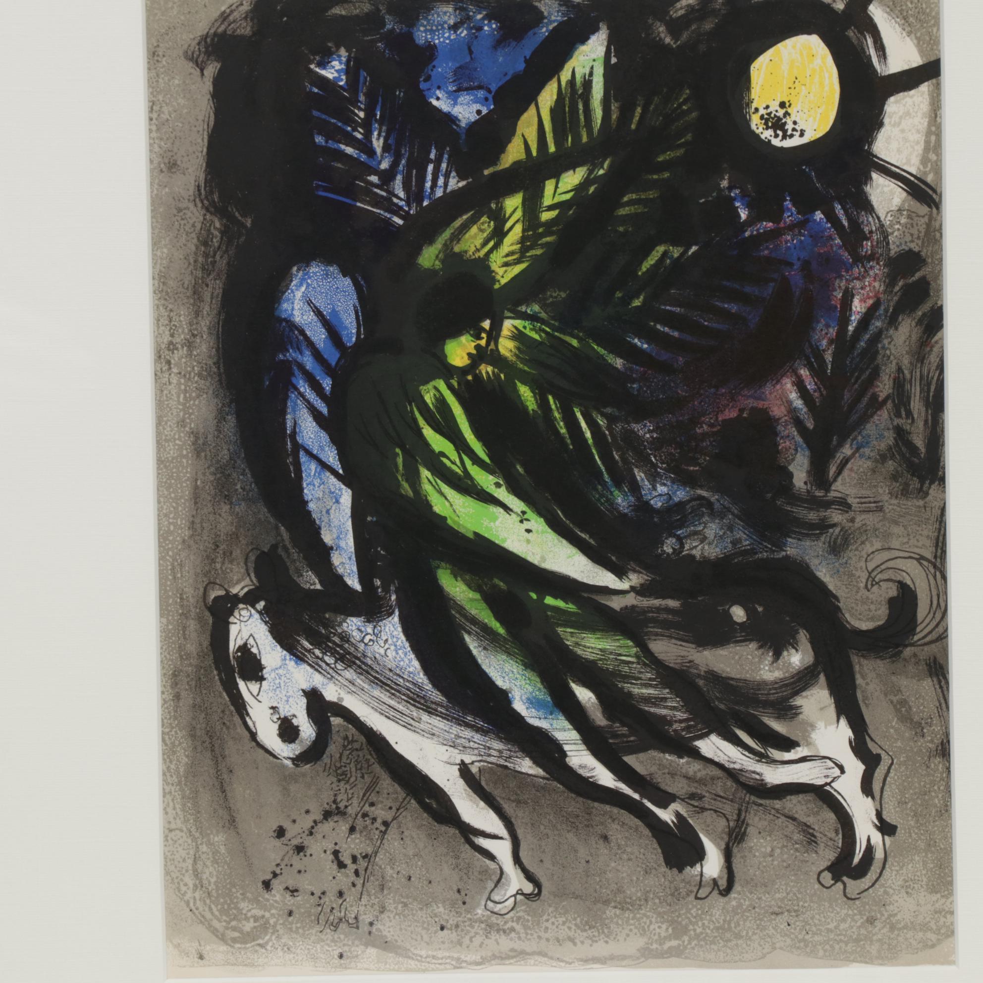 Marc Chagall Color Lithograph "L'Ange," 1960