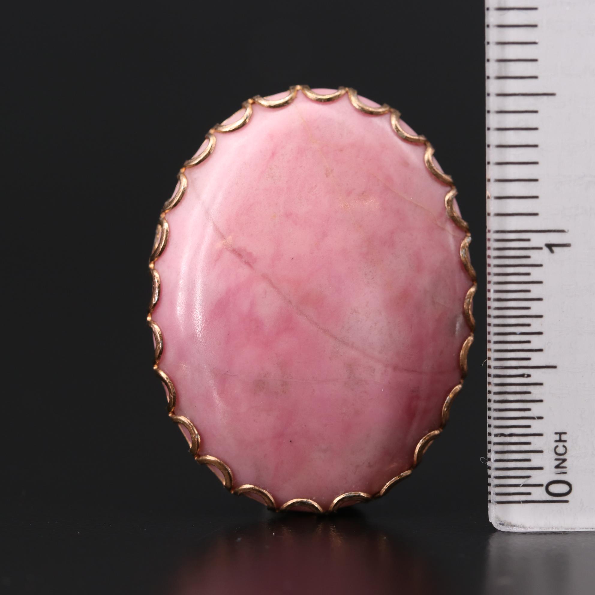 Framed Rhodochrosite and Rhodonite Gemstones