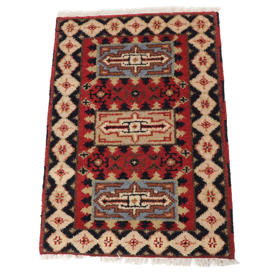 2'1 x 3'1 Hand-Knotted Indo-Persian Serab Rug, 2010s