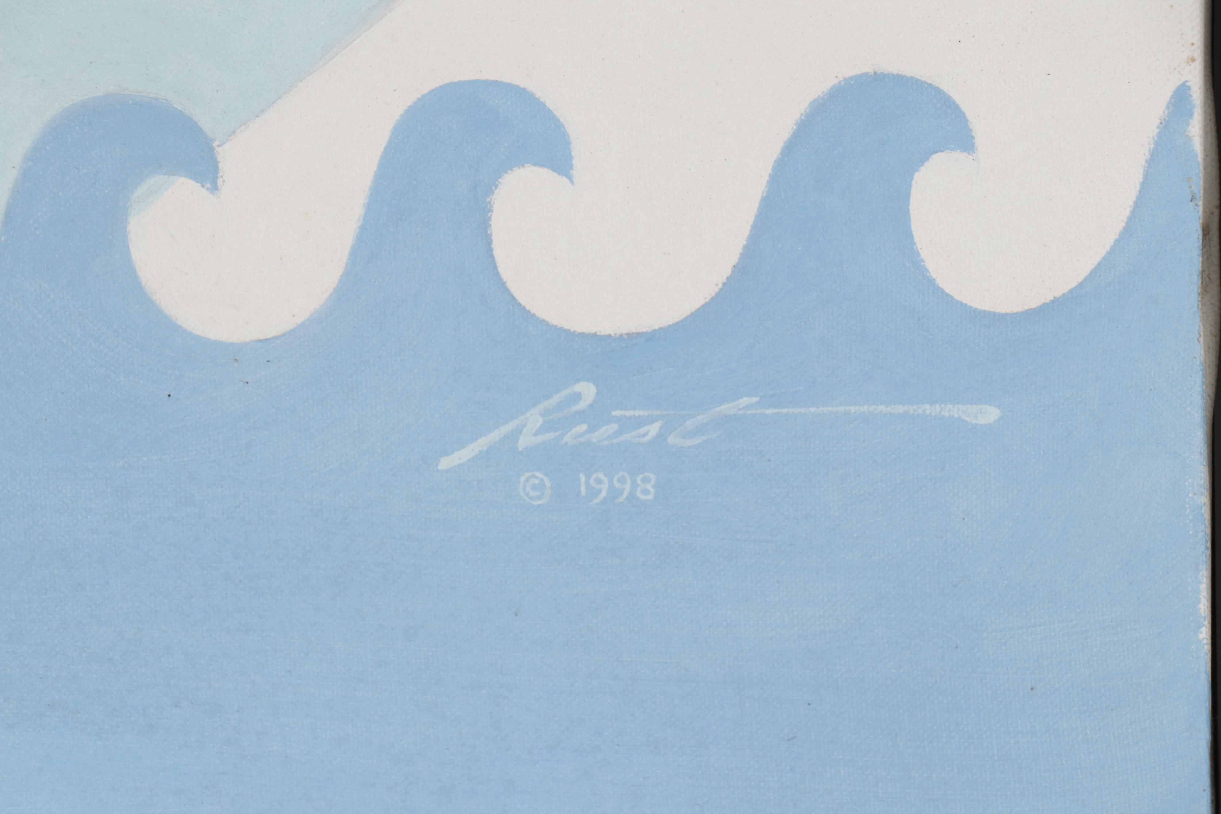 Donald Rust Pin Up Oil Painting, 1998