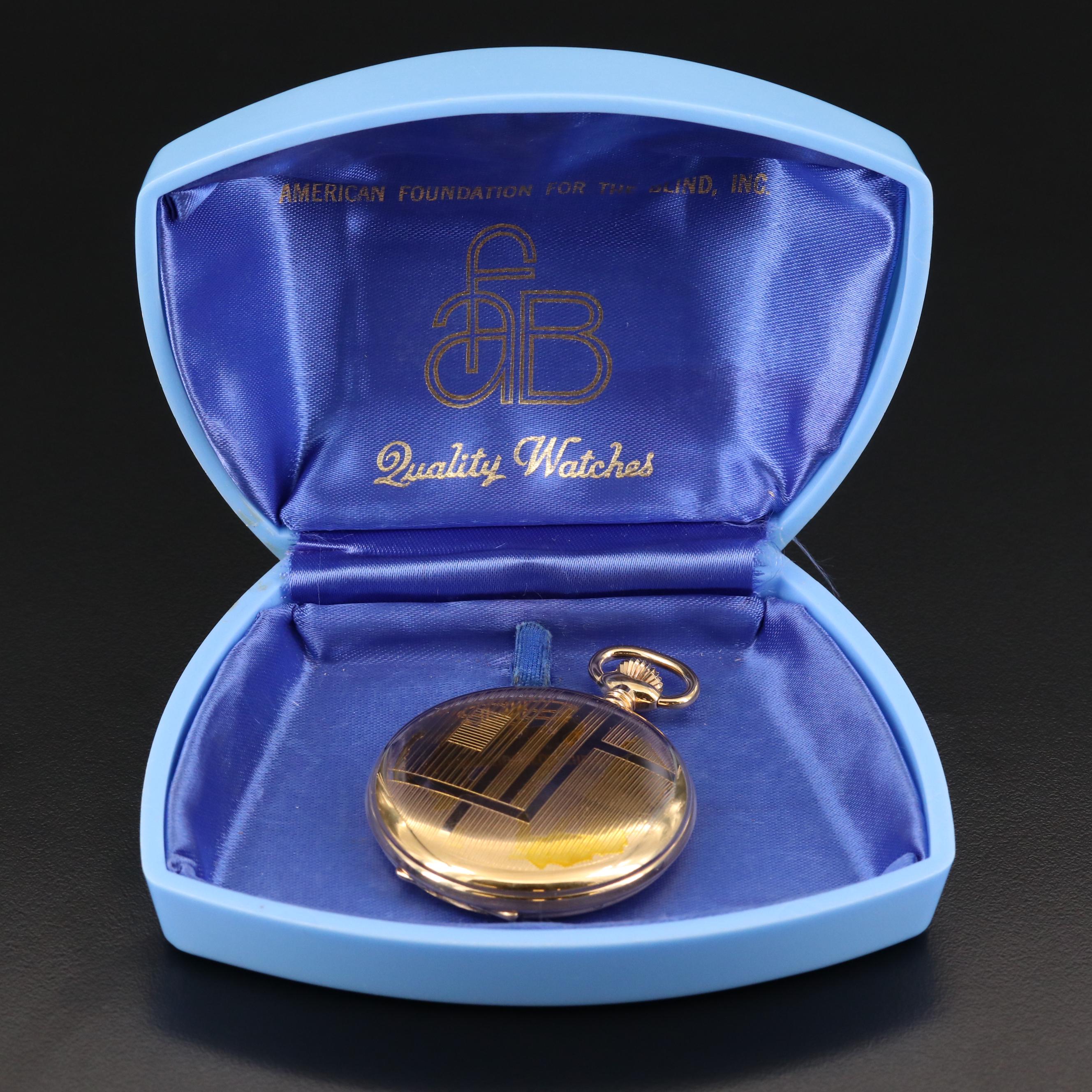 American Foundation for the Blind Braille Pocket Watch