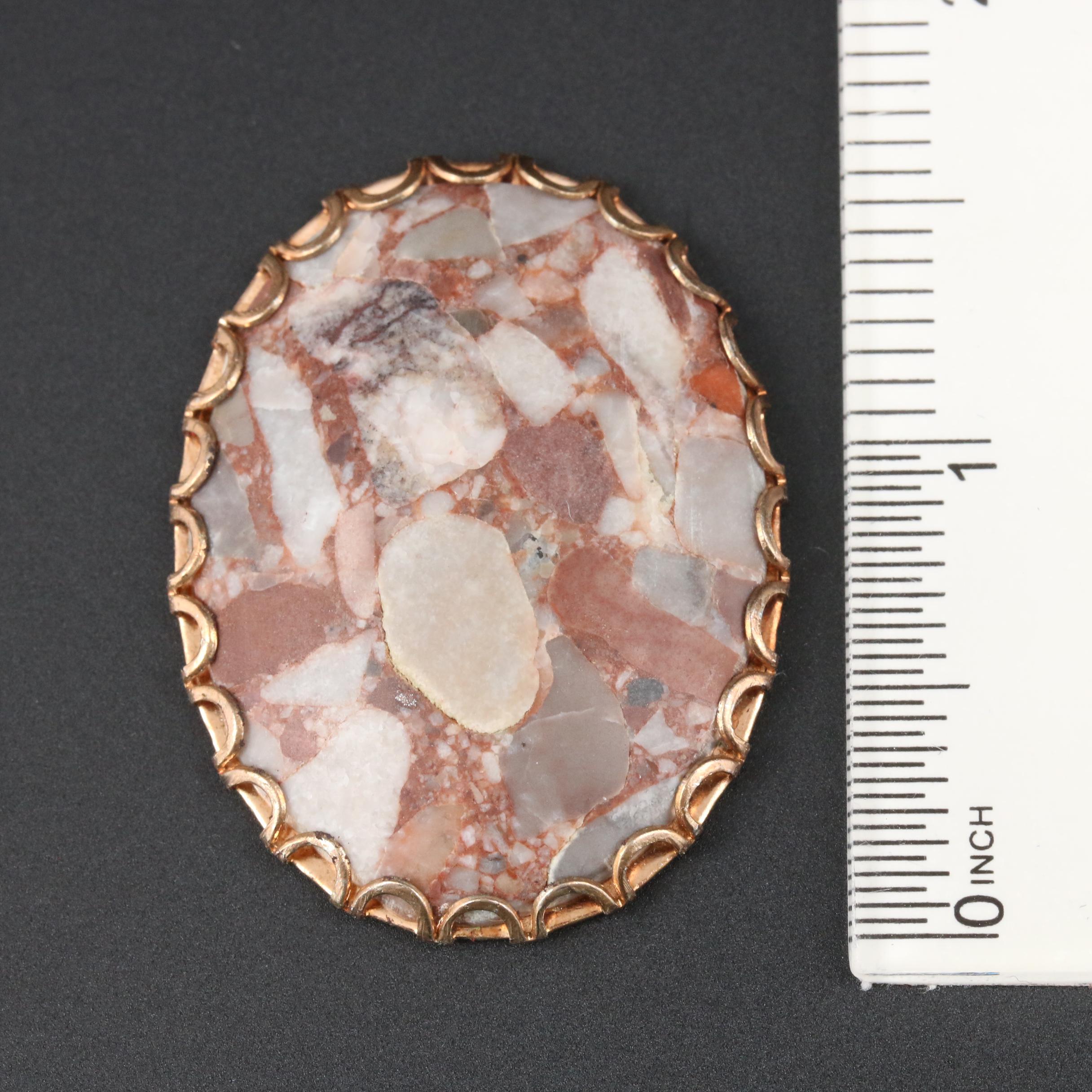 Selection of Framed Quartz and Jasper Gemstones