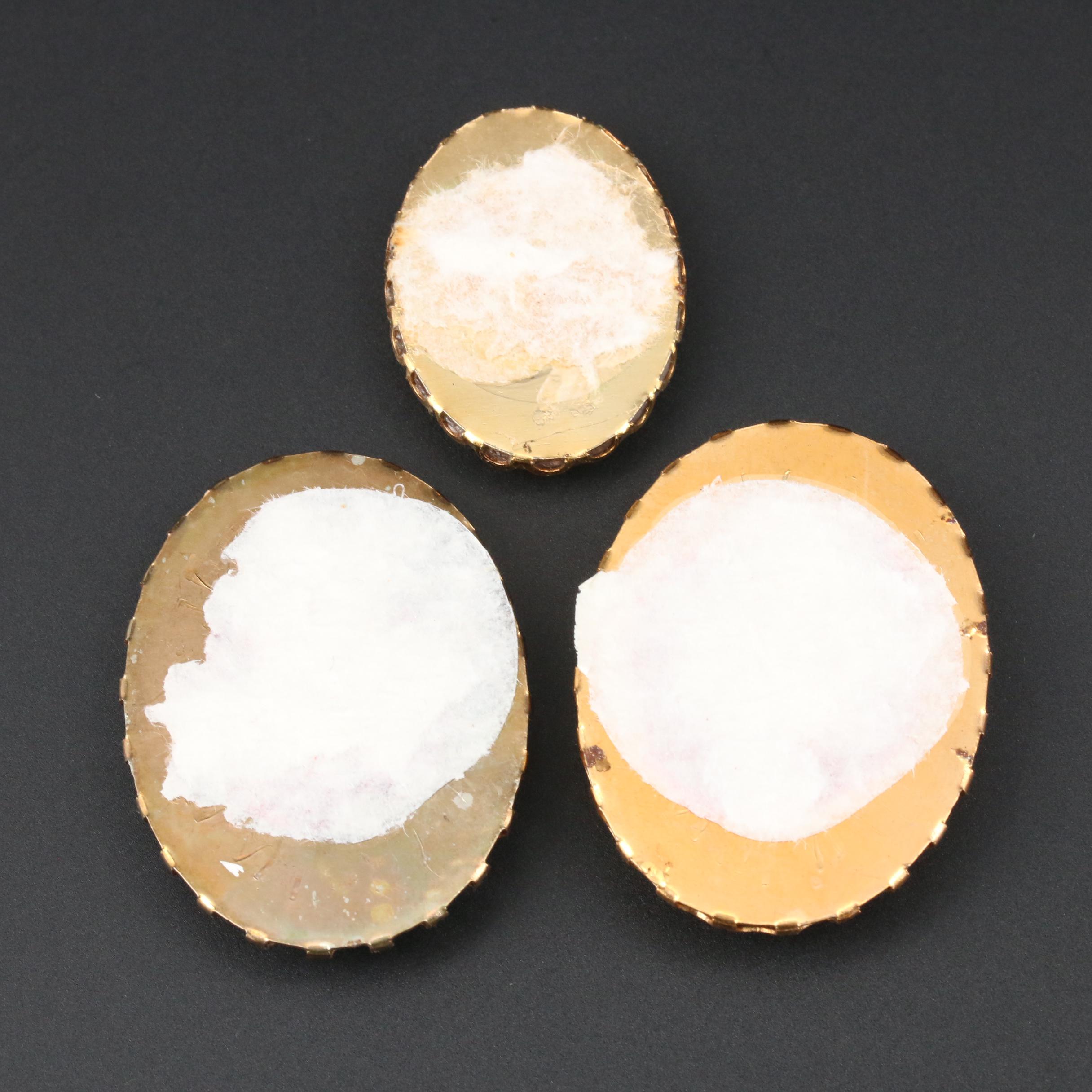 Selection of Framed Quartz and Jasper Gemstones