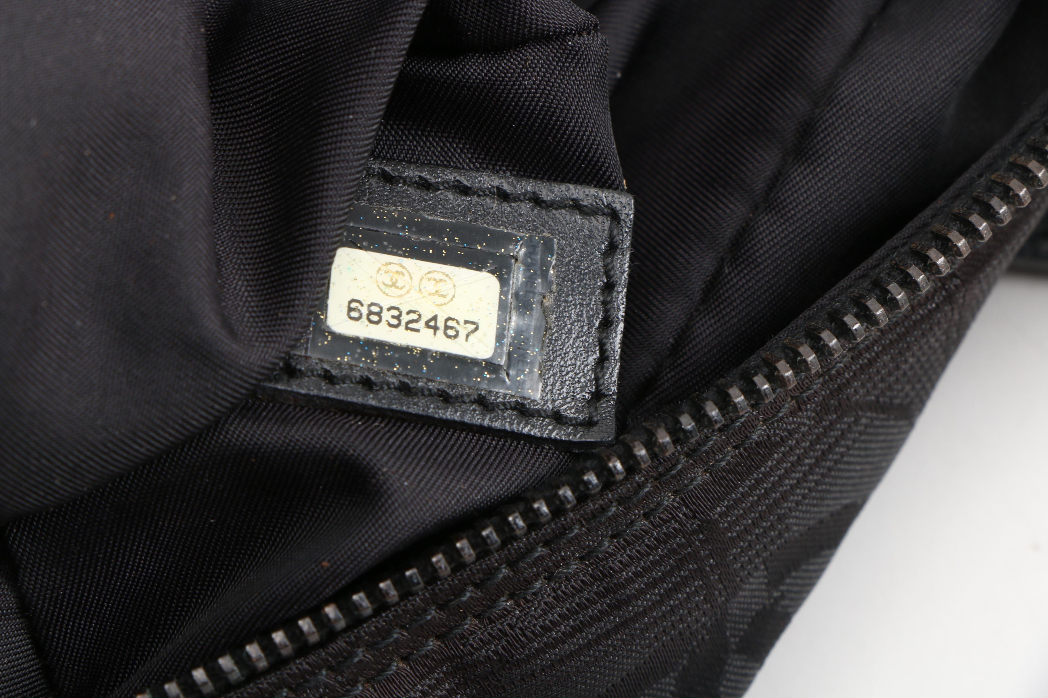 Chanel New Travel Line Bag in Black Nylon and Leather