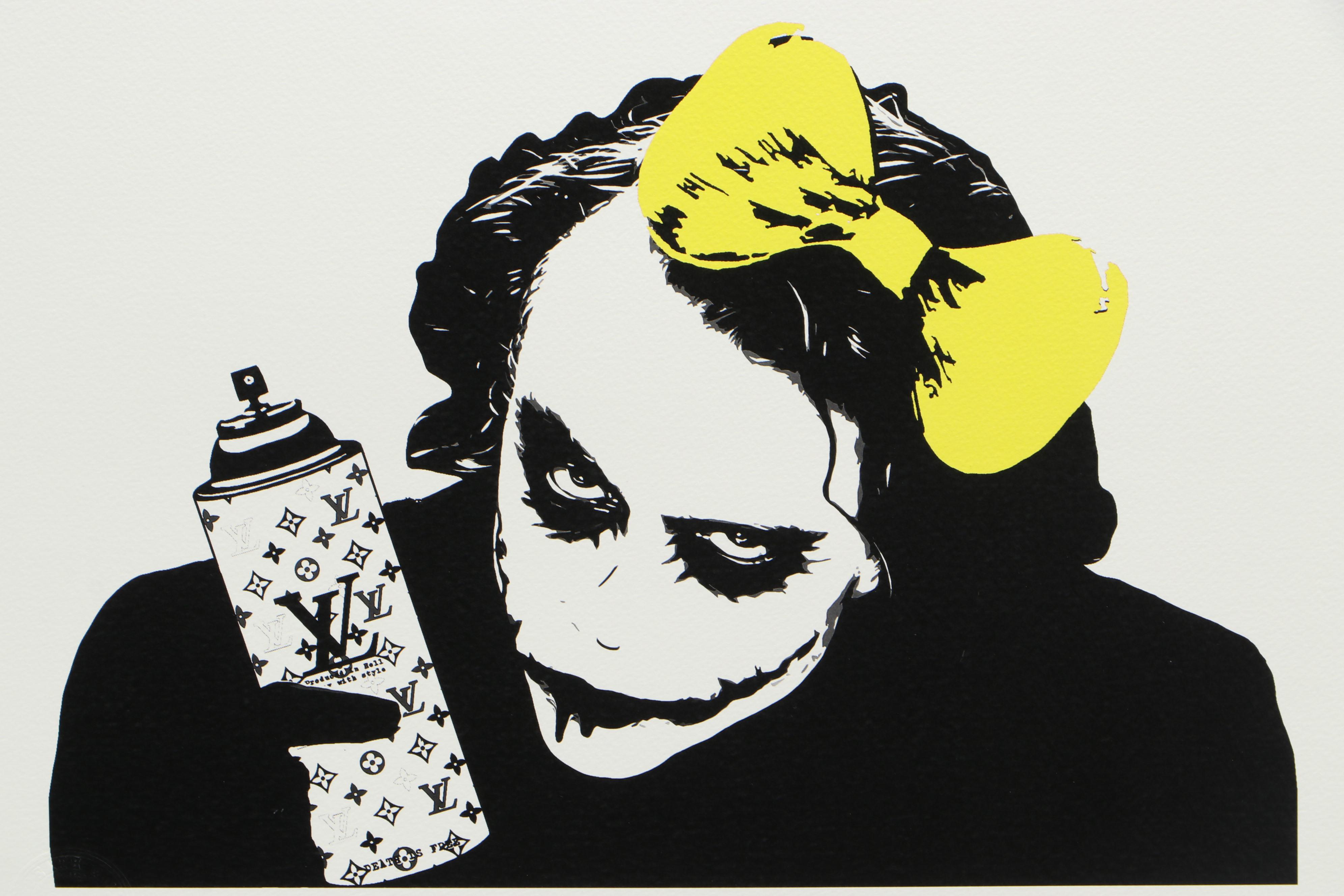 Death NYC Offset Lithograph "Joker Spray Yellow", 2017