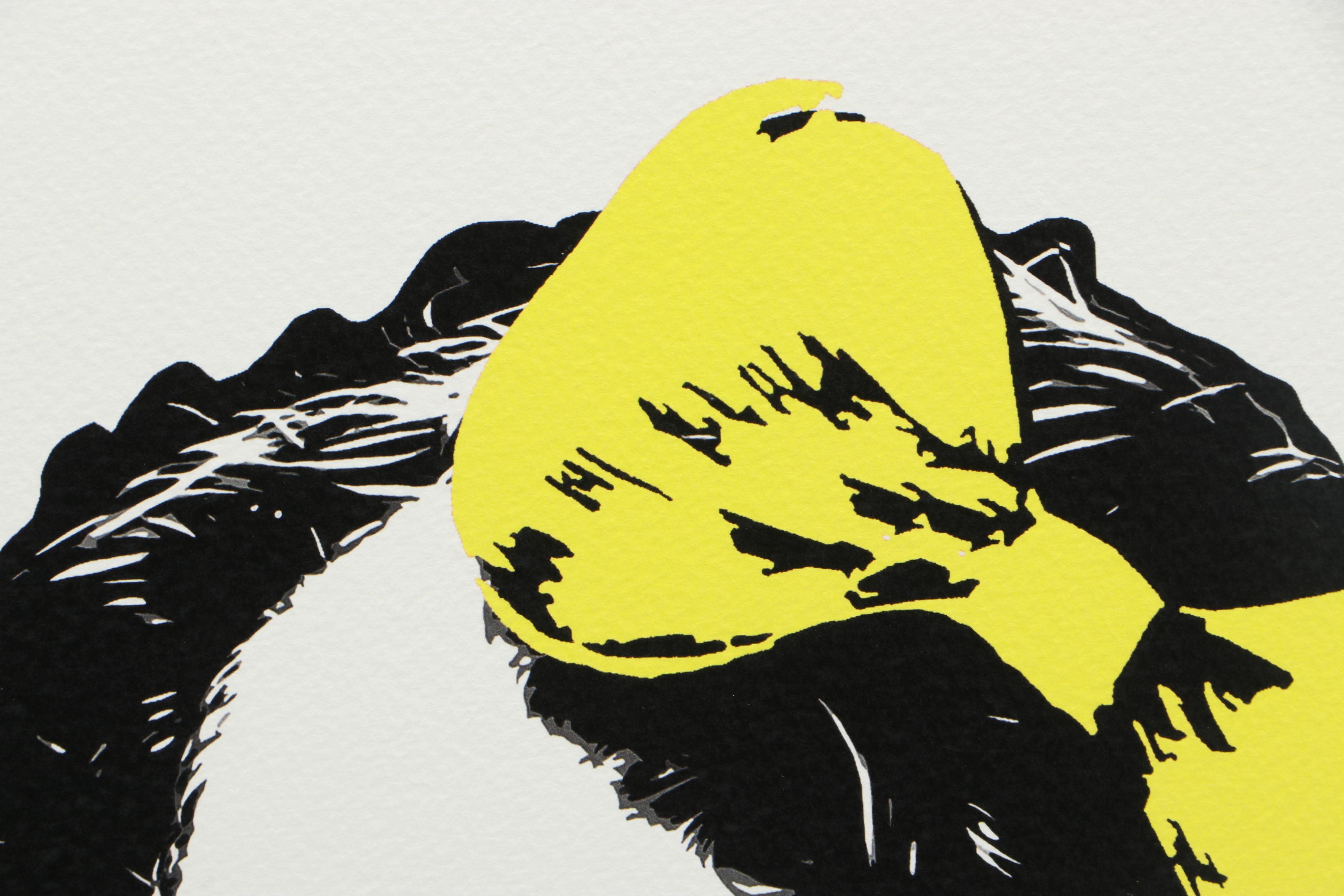 Death NYC Offset Lithograph "Joker Spray Yellow", 2017