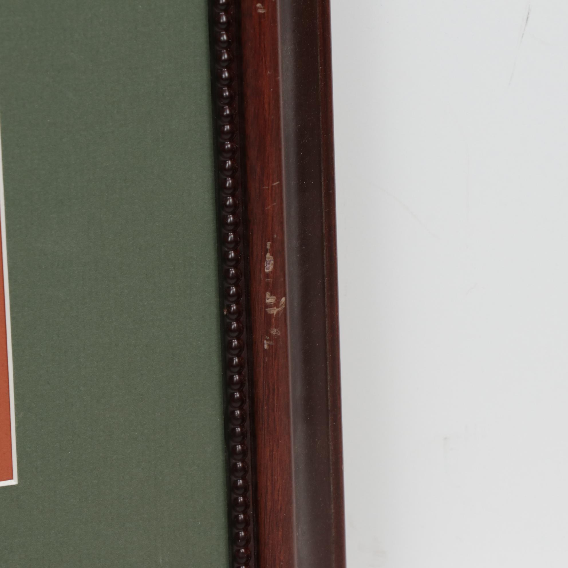 1950's Style Farm Scene Gouache Illustration Painting