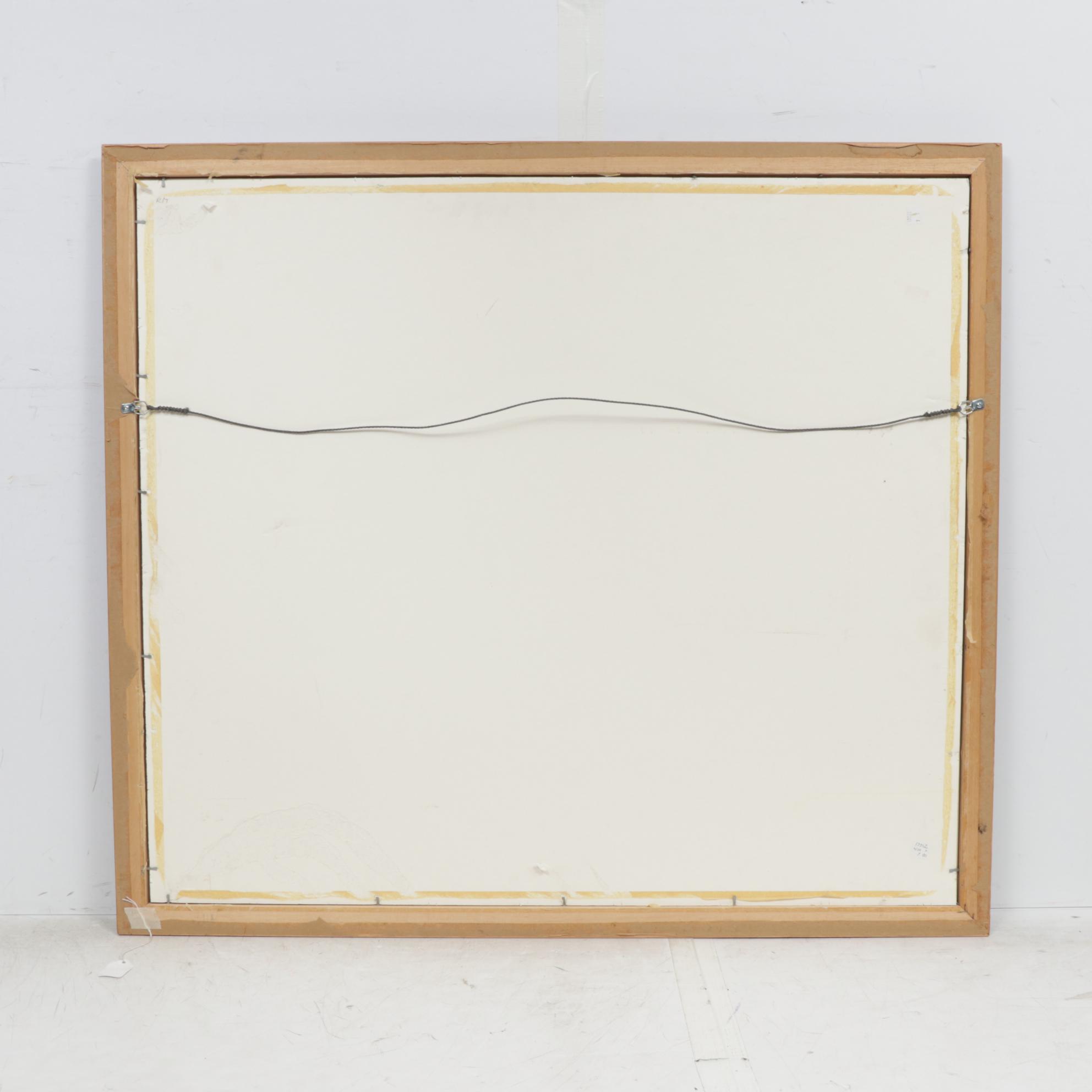 1950's Style Farm Scene Gouache Illustration Painting