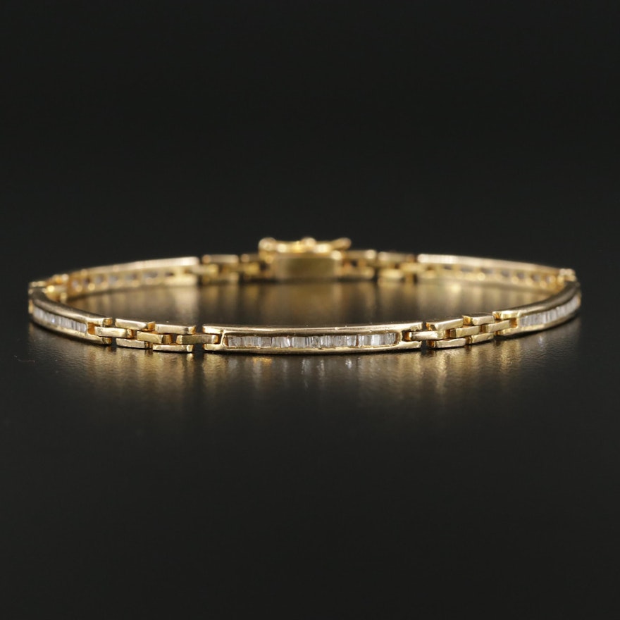 14K Yellow Gold 1.00 CTW Diamond Bracelet