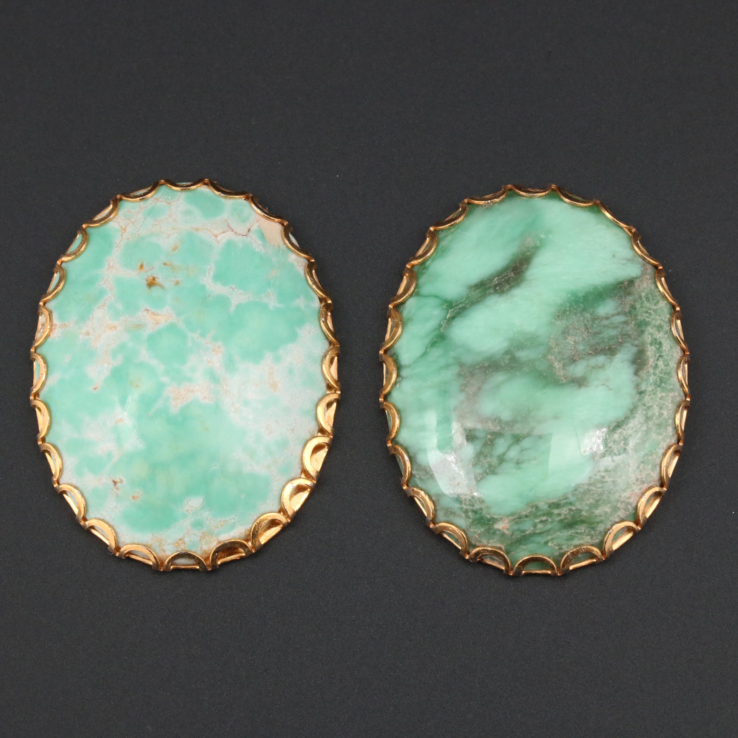 Framed Variscite Gemstones