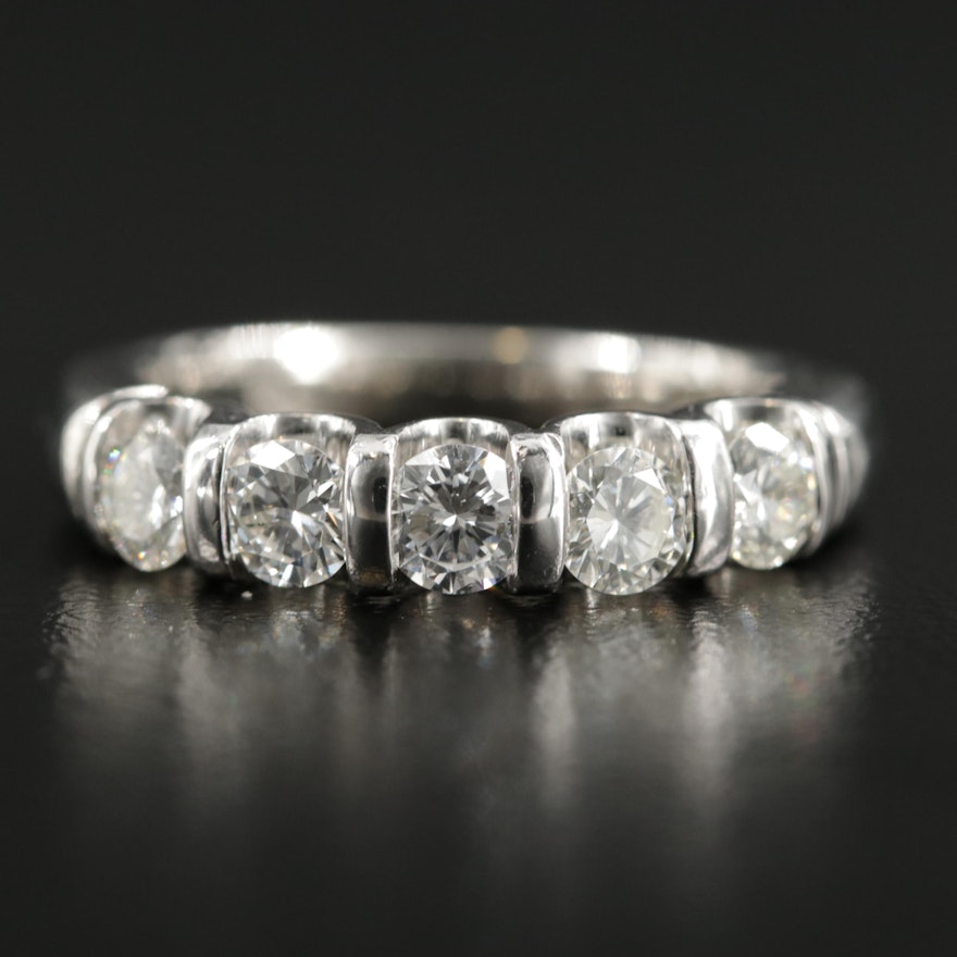 Platinum 1.00 CTW Diamond Ring