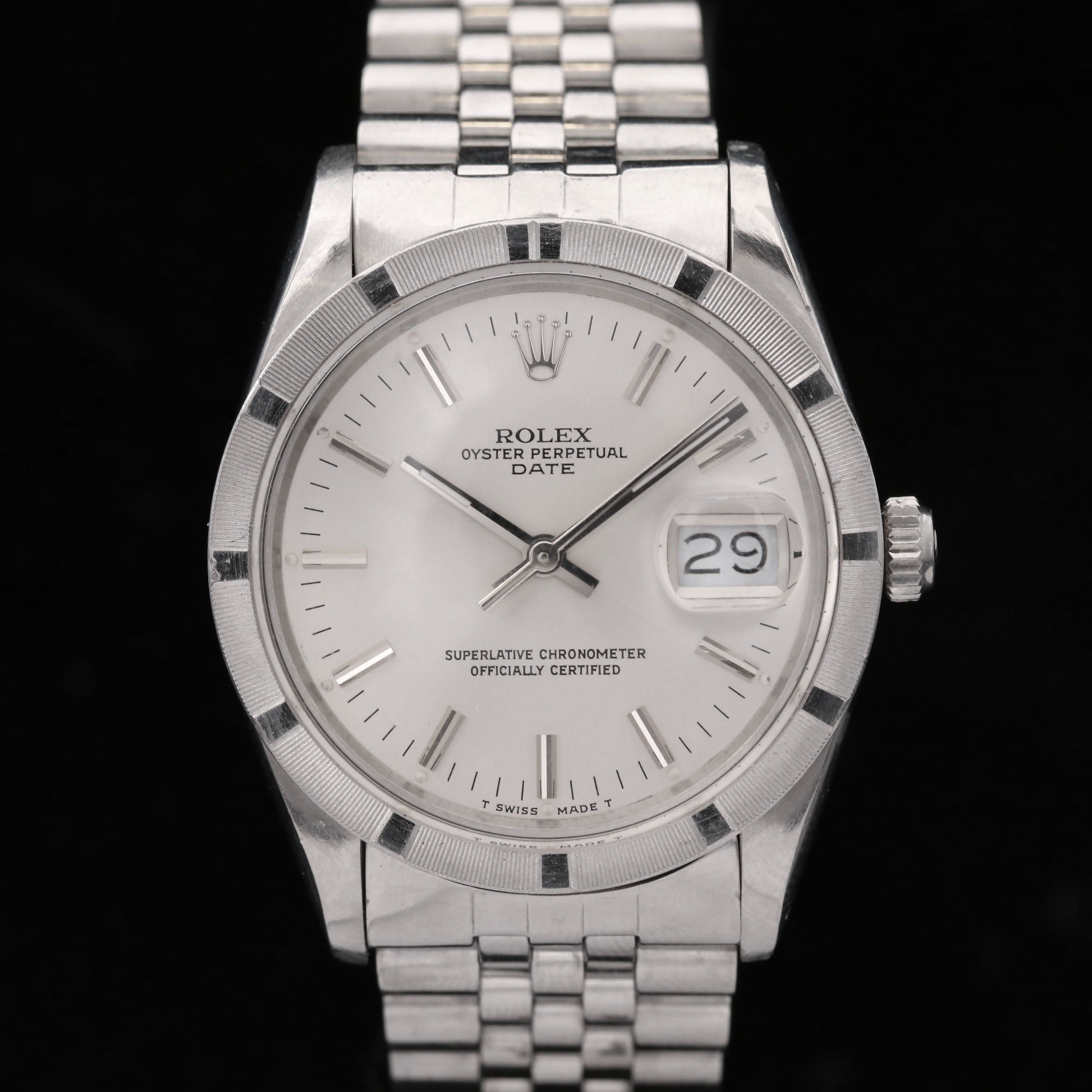 Rolex Date 15010 Stainless Steel Automatic Watch, 1986