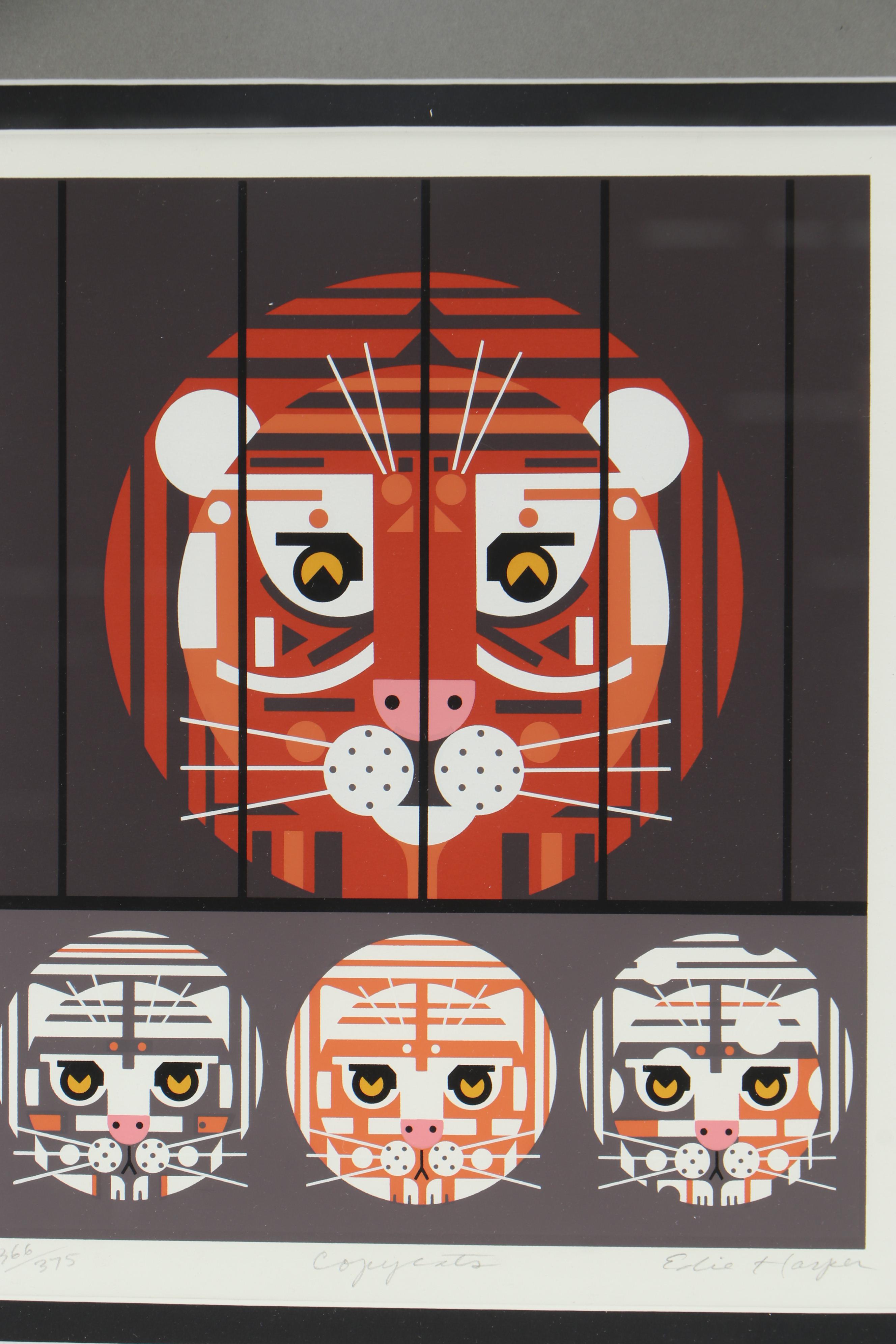 Edie Harper Serigraph "Copycats"