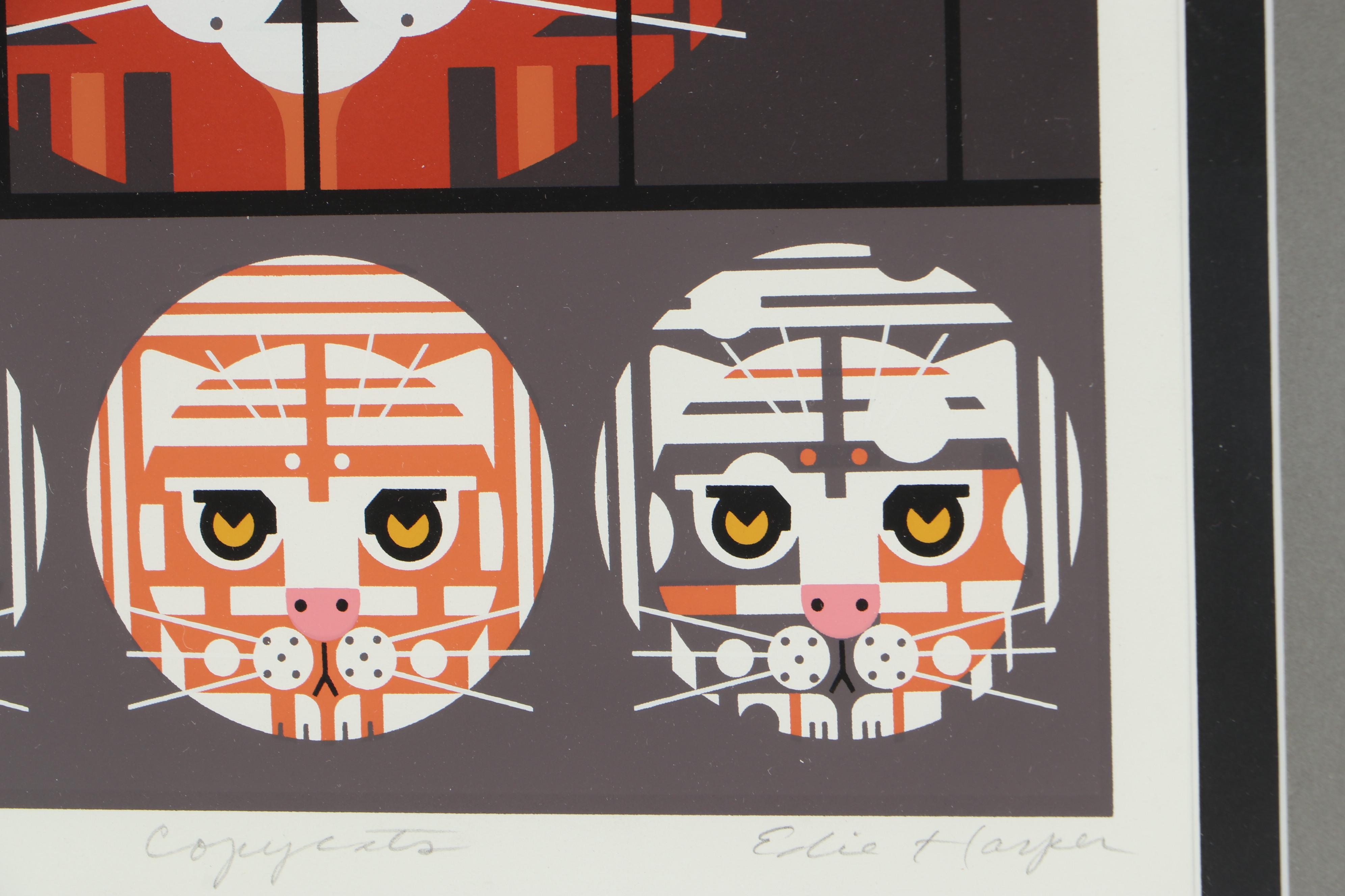 Edie Harper Serigraph "Copycats"