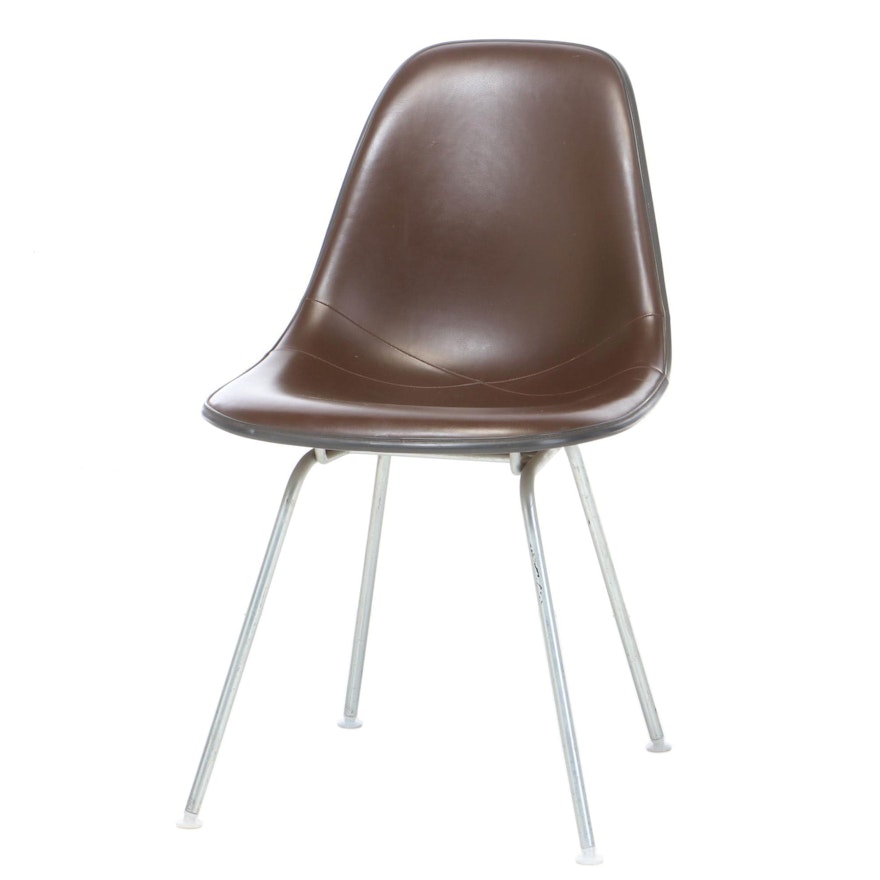 Mid Century Modern Herman Miller Eames DSX Fiberglass Padded Shell Chair
