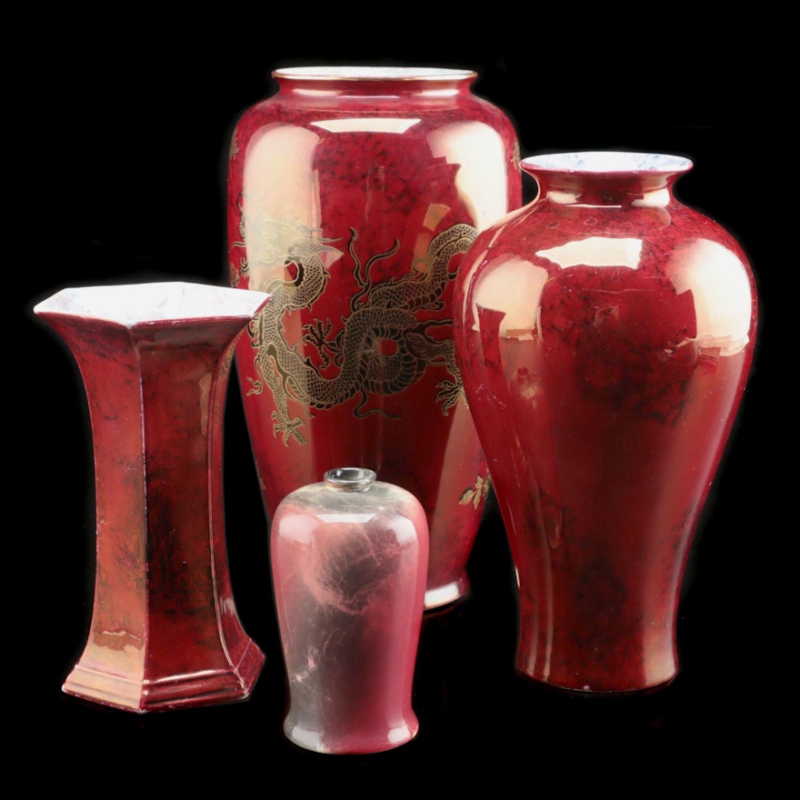 A. G. Harley-Jones Wilton Ware and Garden House Pottery Flambé Ceramic Vases