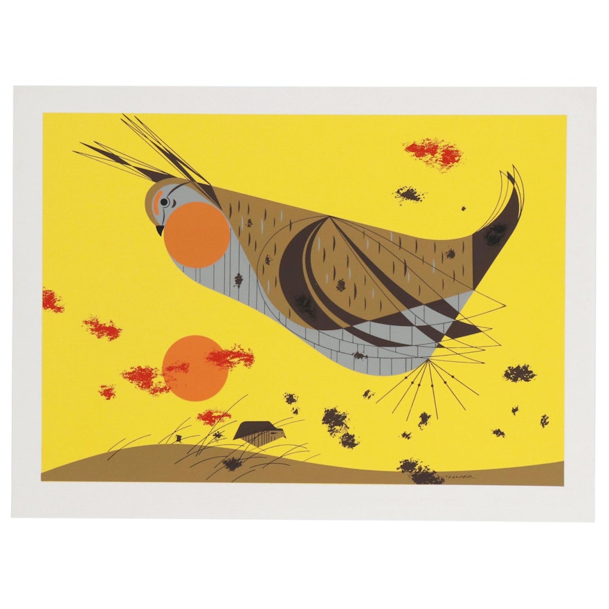 Serigraph after Charley Harper "Heath Hen"