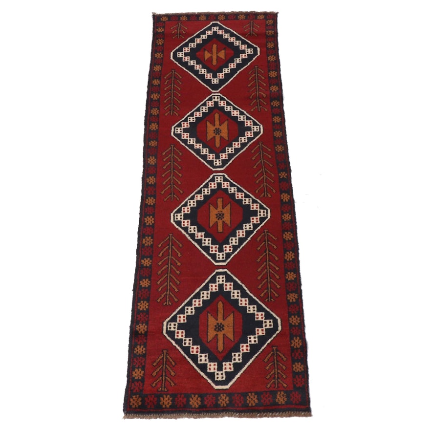 2'5 x 8'1 Hand-Knotted Afghani Baluch Runner Rug
