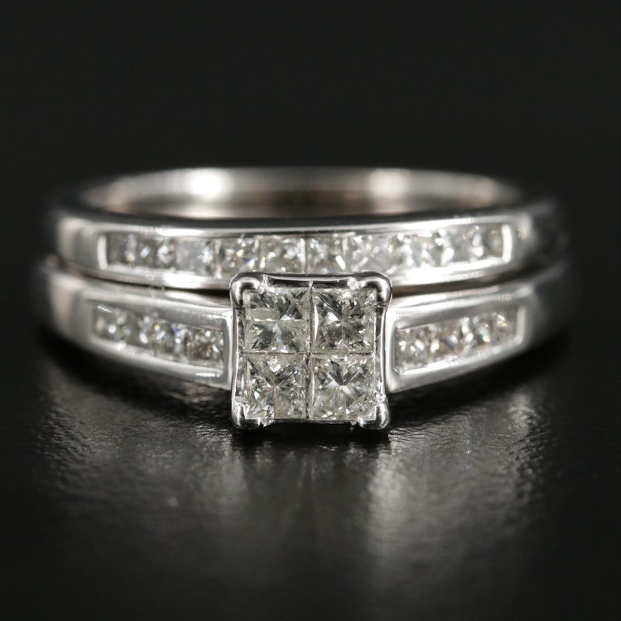 14K White Gold Diamond Ring