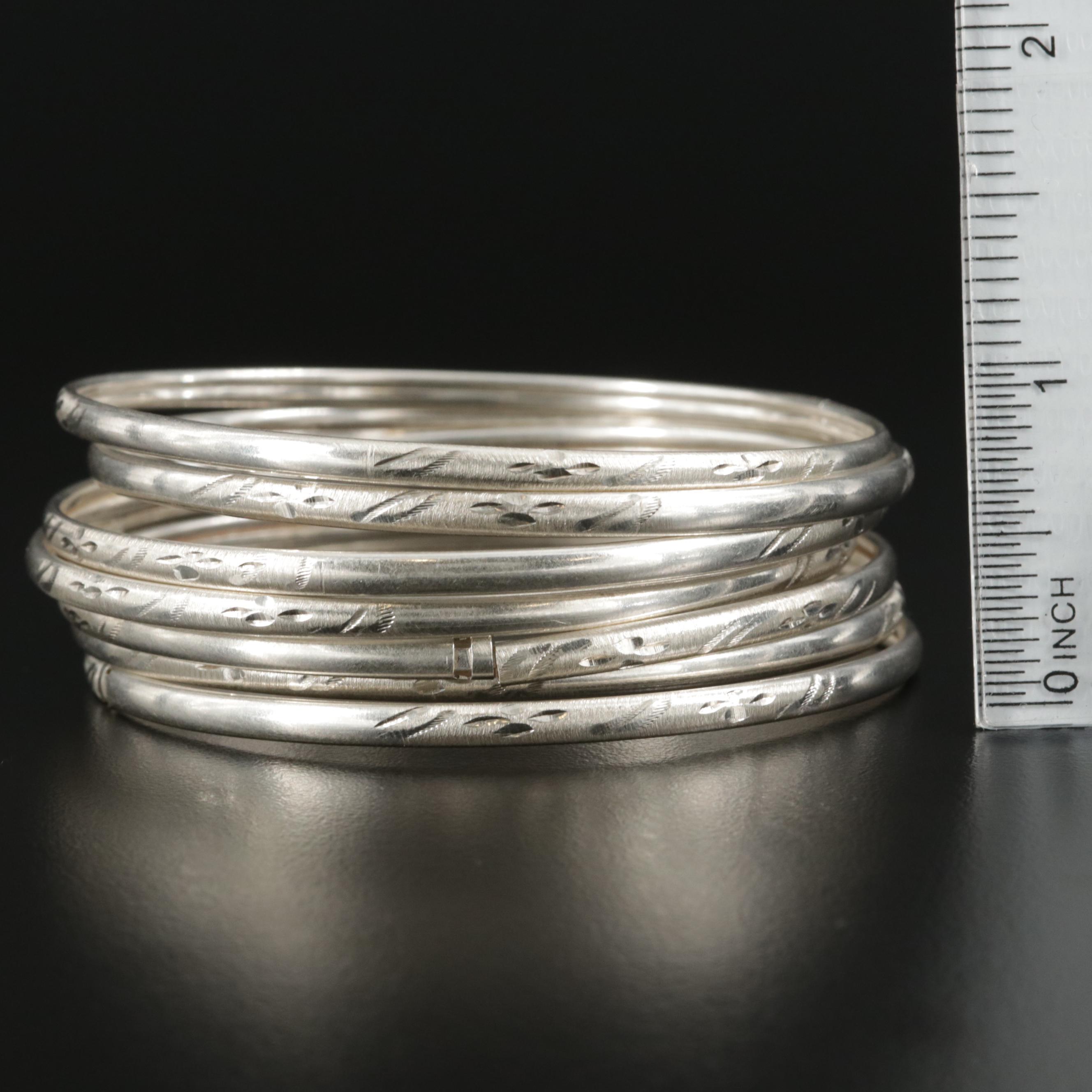Sterling Silver Bangle Bracelets