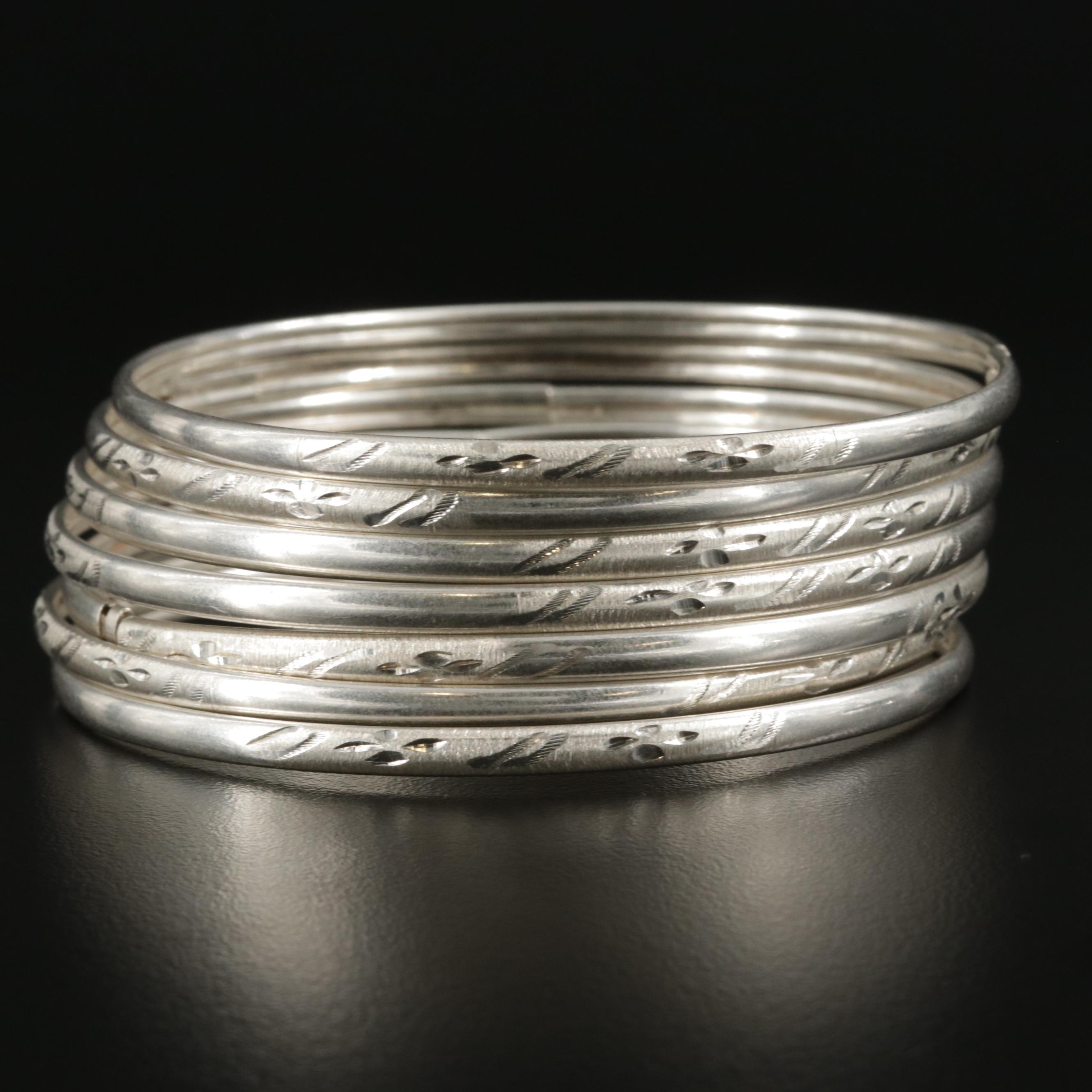 Sterling Silver Bangle Bracelets