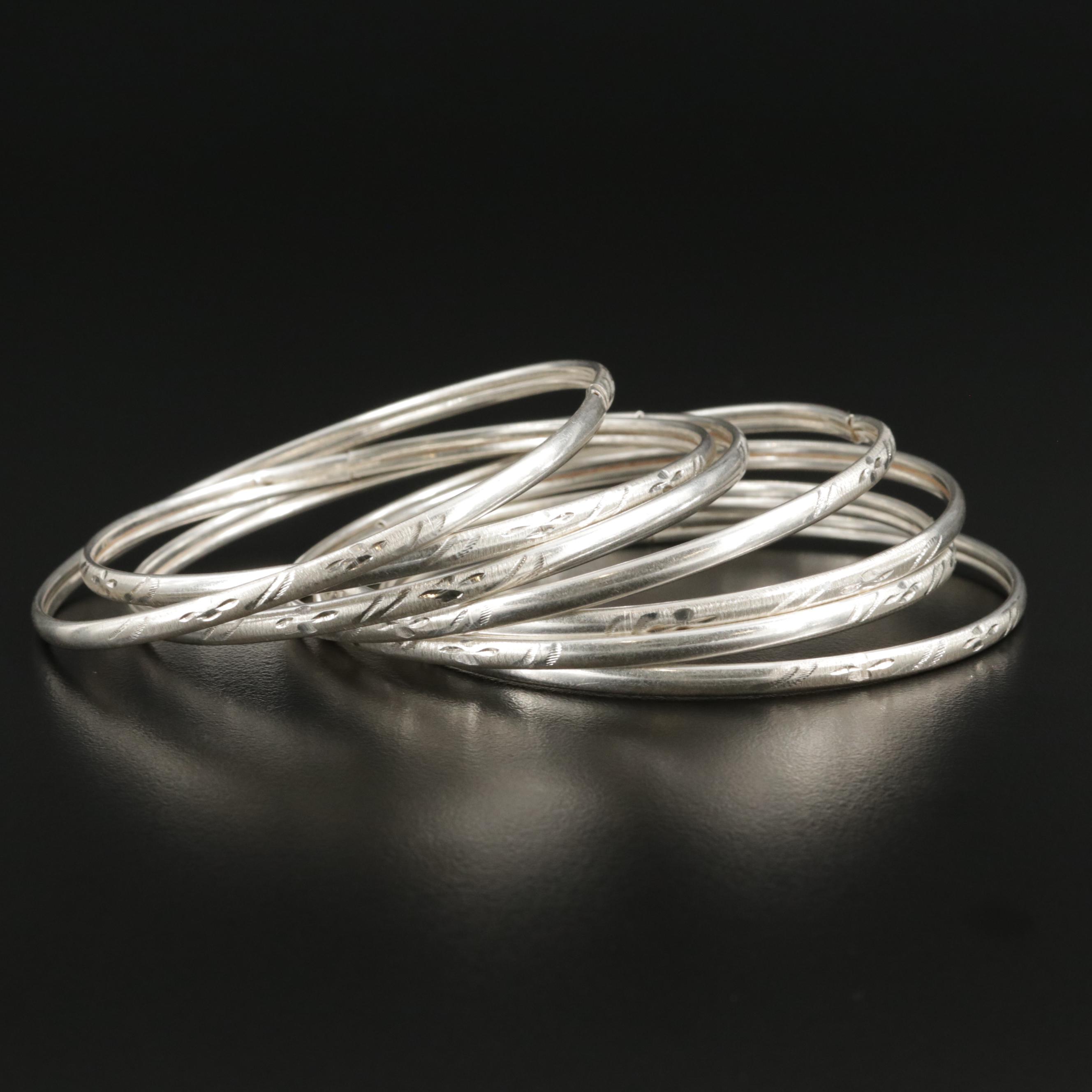 Sterling Silver Bangle Bracelets
