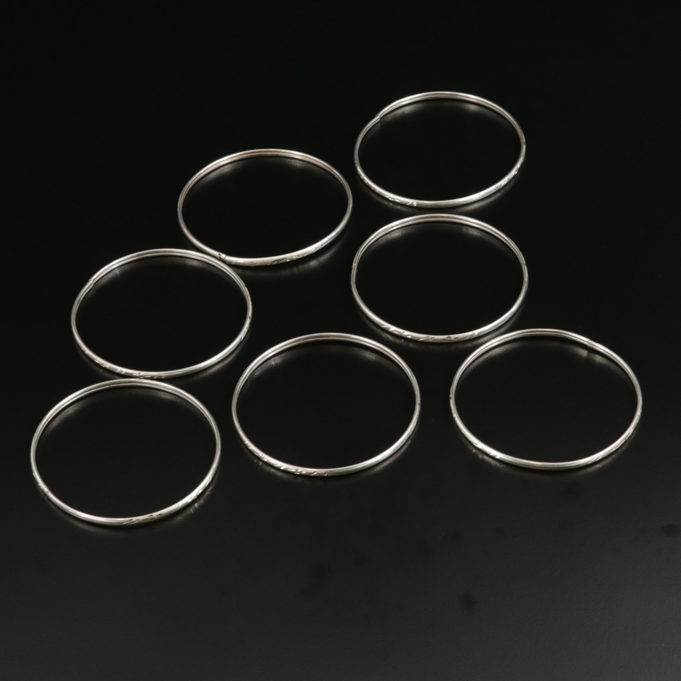 Sterling Silver Bangle Bracelets