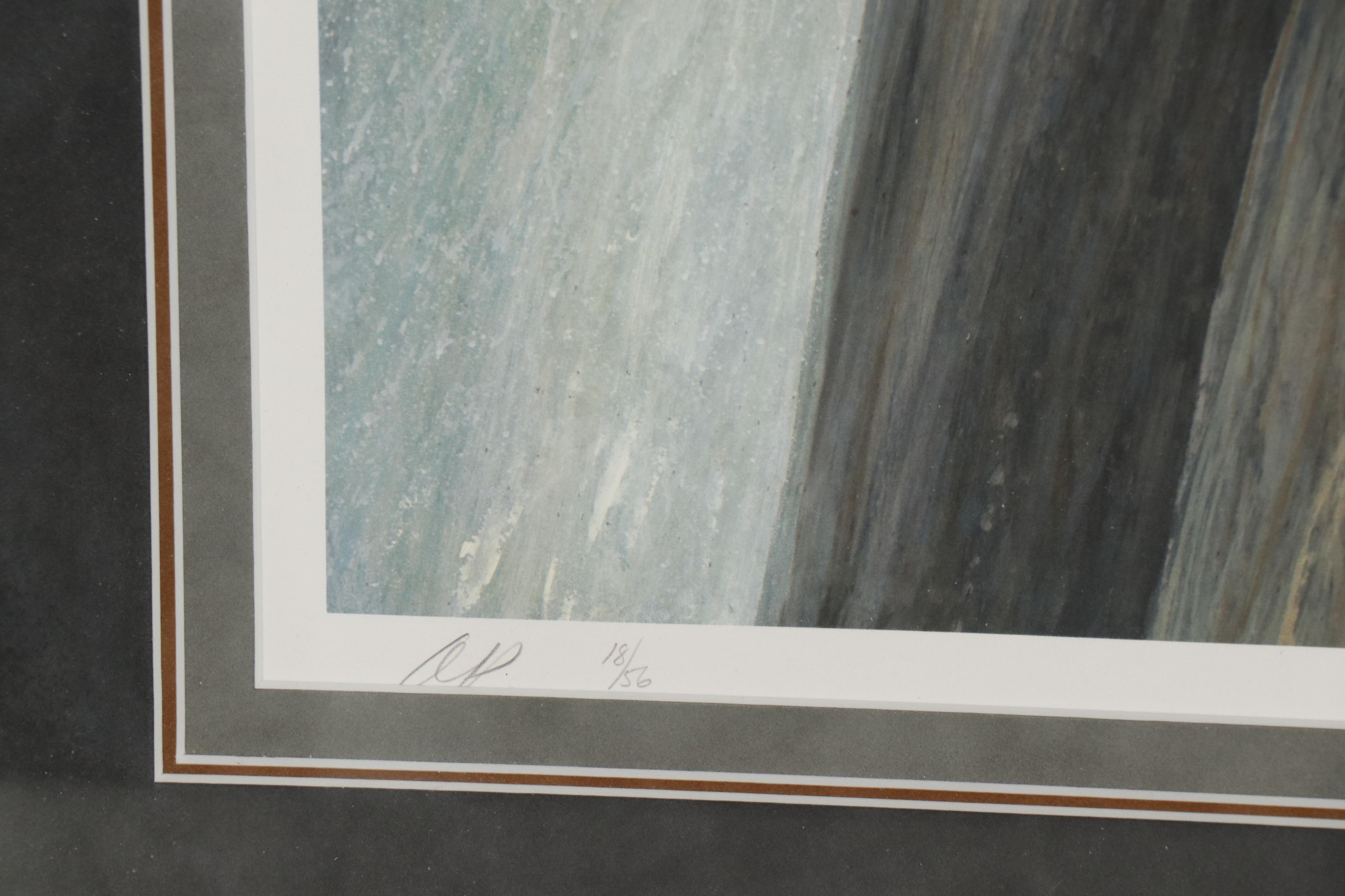 Robert Bateman Offset Lithograph "Sheer Drop - Mountain Goats"