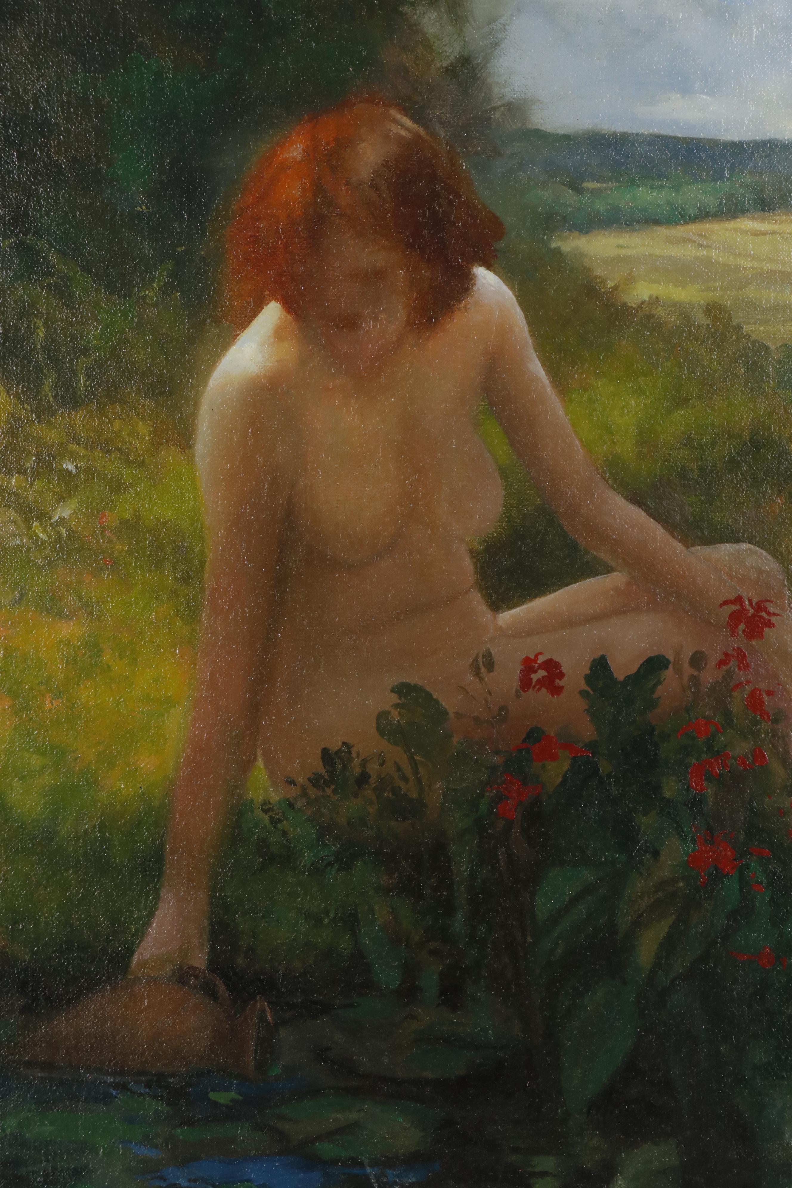 Bruce Erikson Oil Painting "Au Bord De L'Eau", 2011