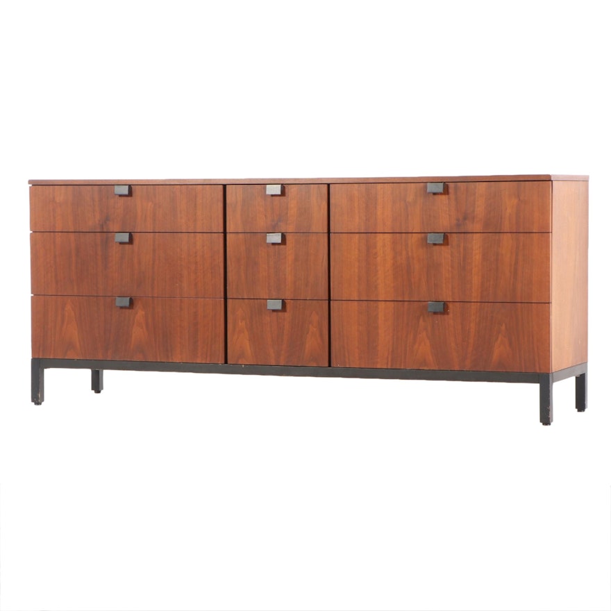 Milo Baughman for Directional Mid Century Modern Walnut & Parcel-Ebonized Chest