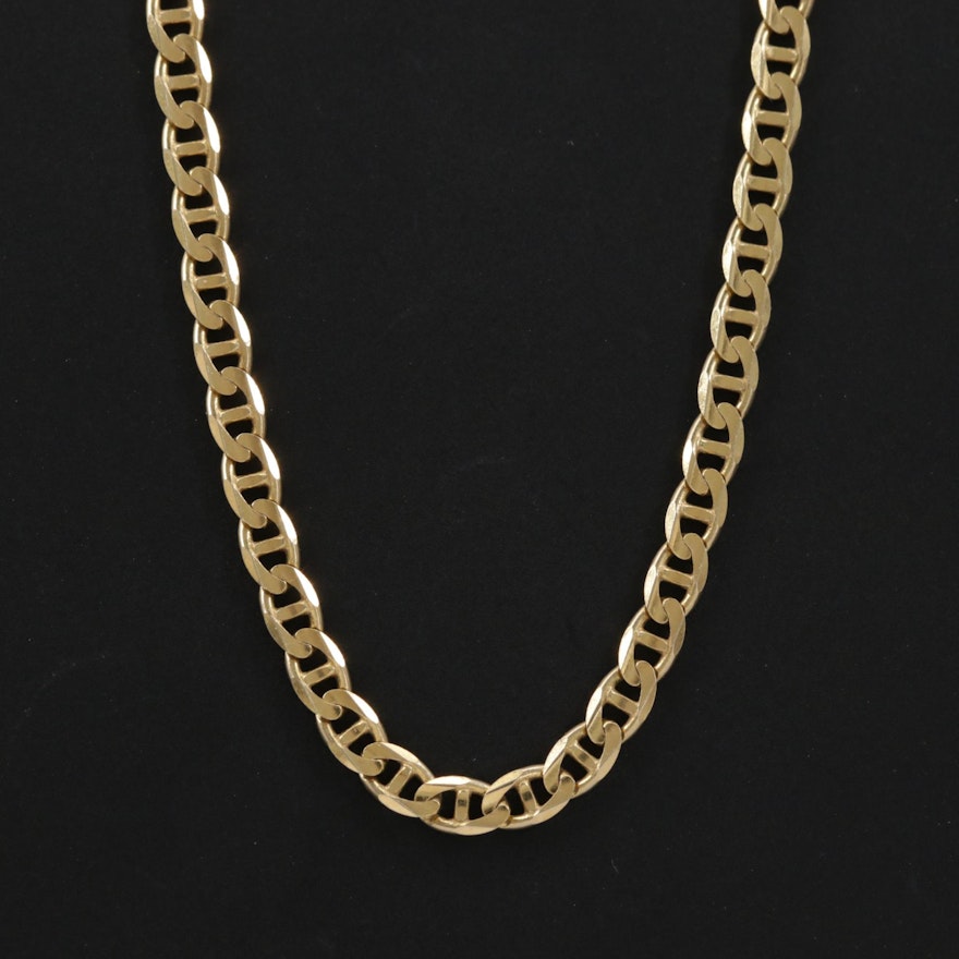 14K Yellow Gold Mariner Chain Necklace