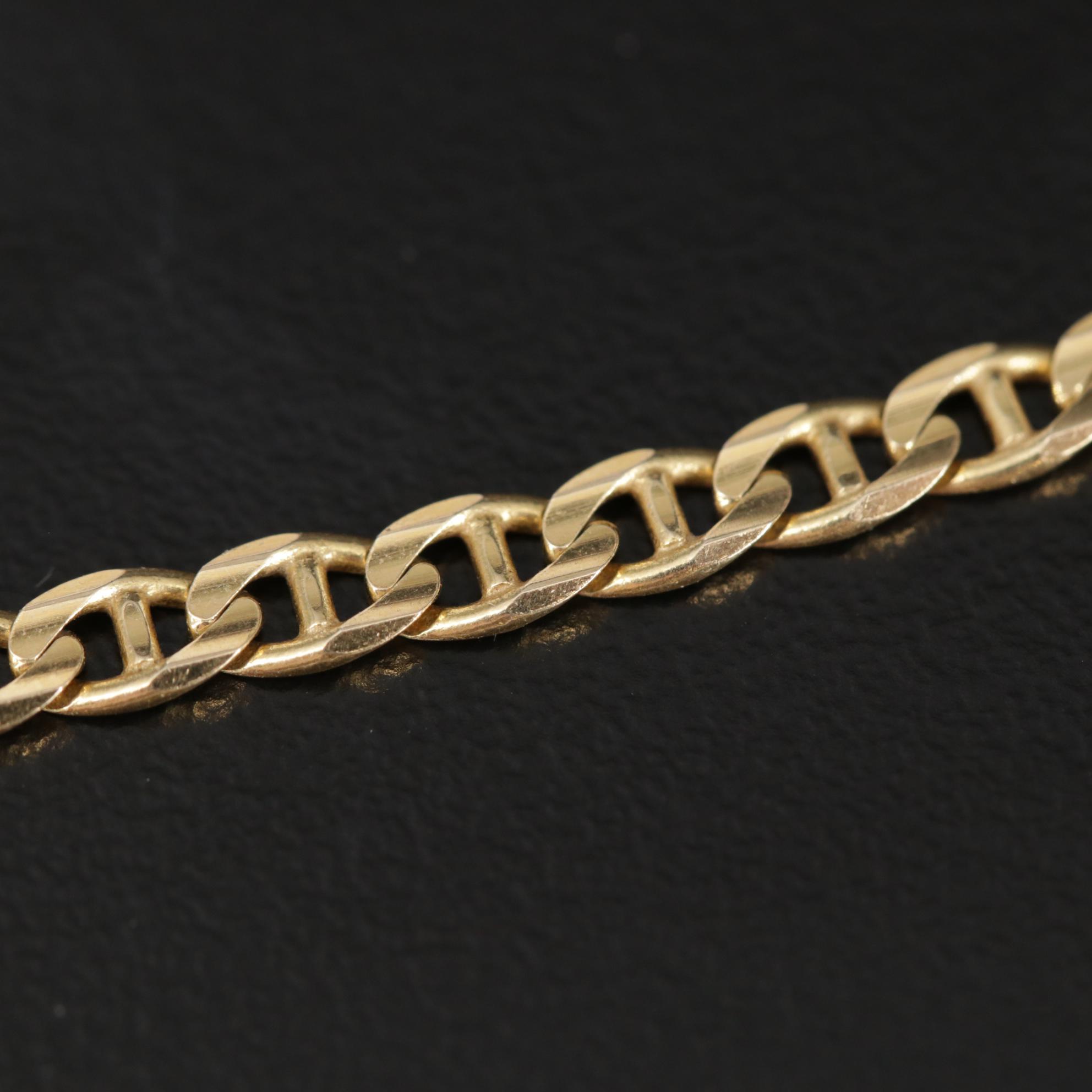 14K Yellow Gold Mariner Chain Necklace