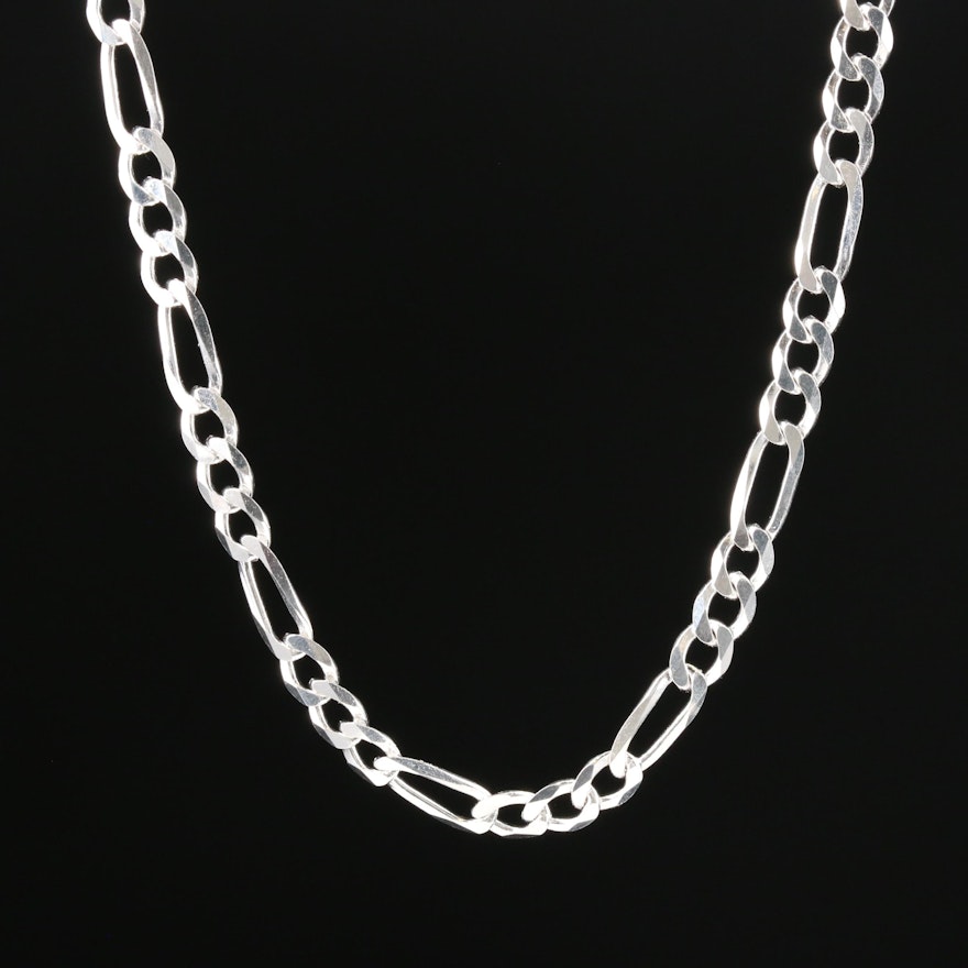 Sterling Silver Figaro Link Chain