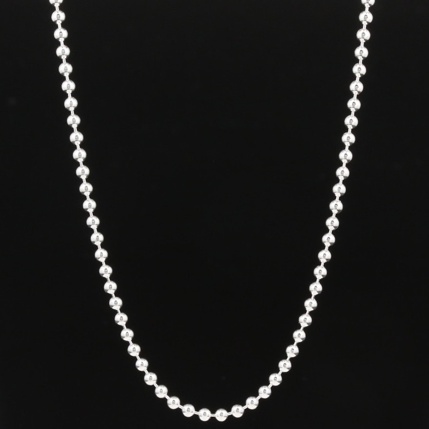 Sterling Silver Beaded Chain