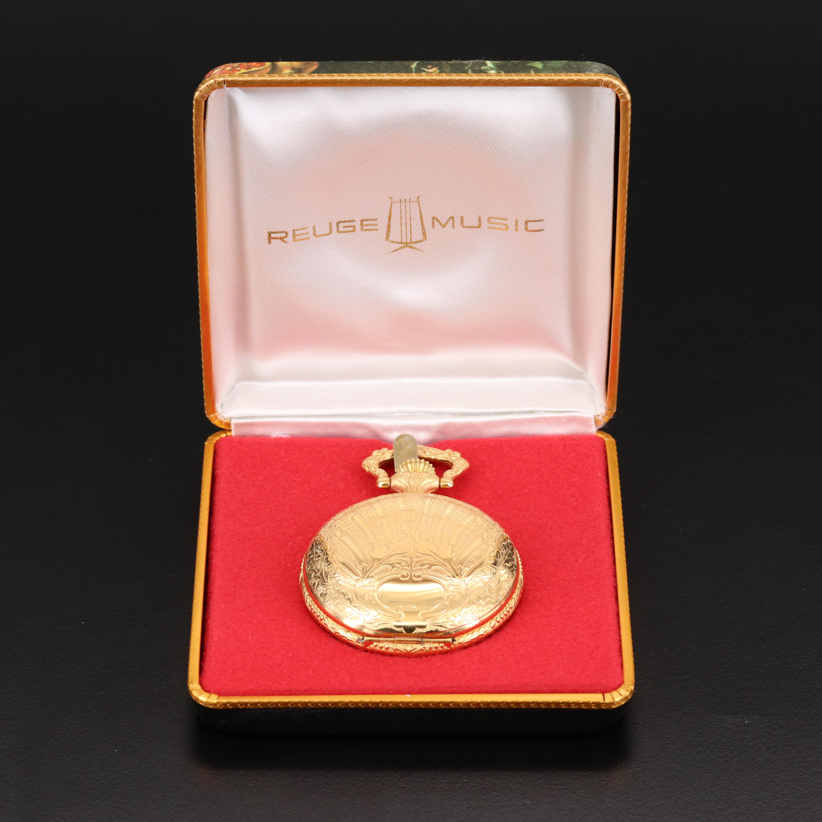 Reuge Swiss Musical Movement Pocket Watch