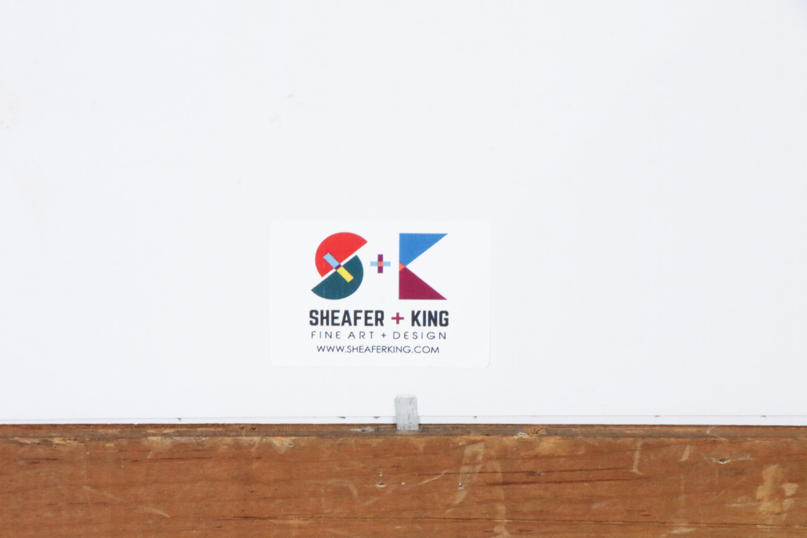 Paul Chidlaw Abstract Charcoal Drawing, Mid to Late 20th Century