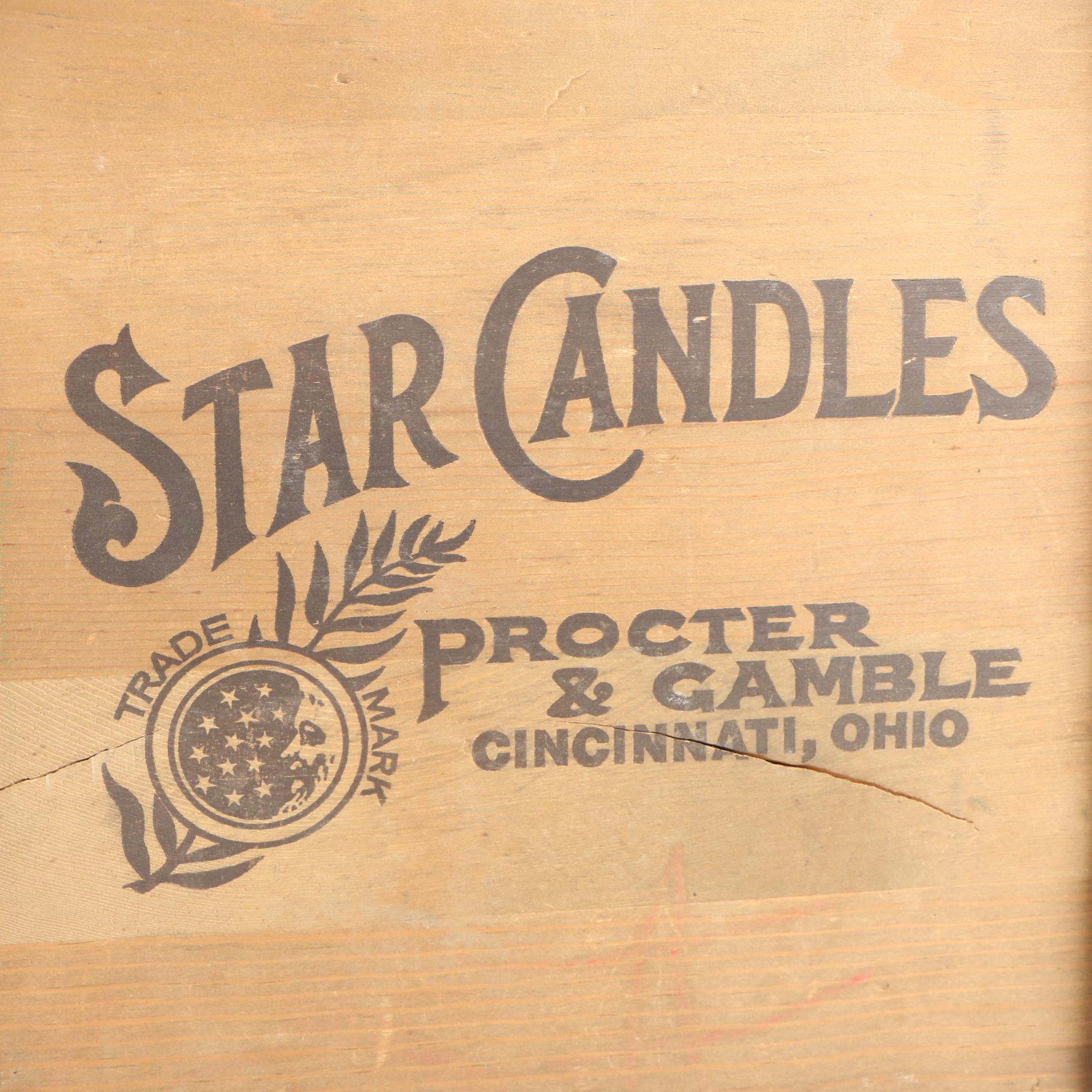 Procter & Gamble Reproduction Star Candles Wood Box and Other Shallow Trays