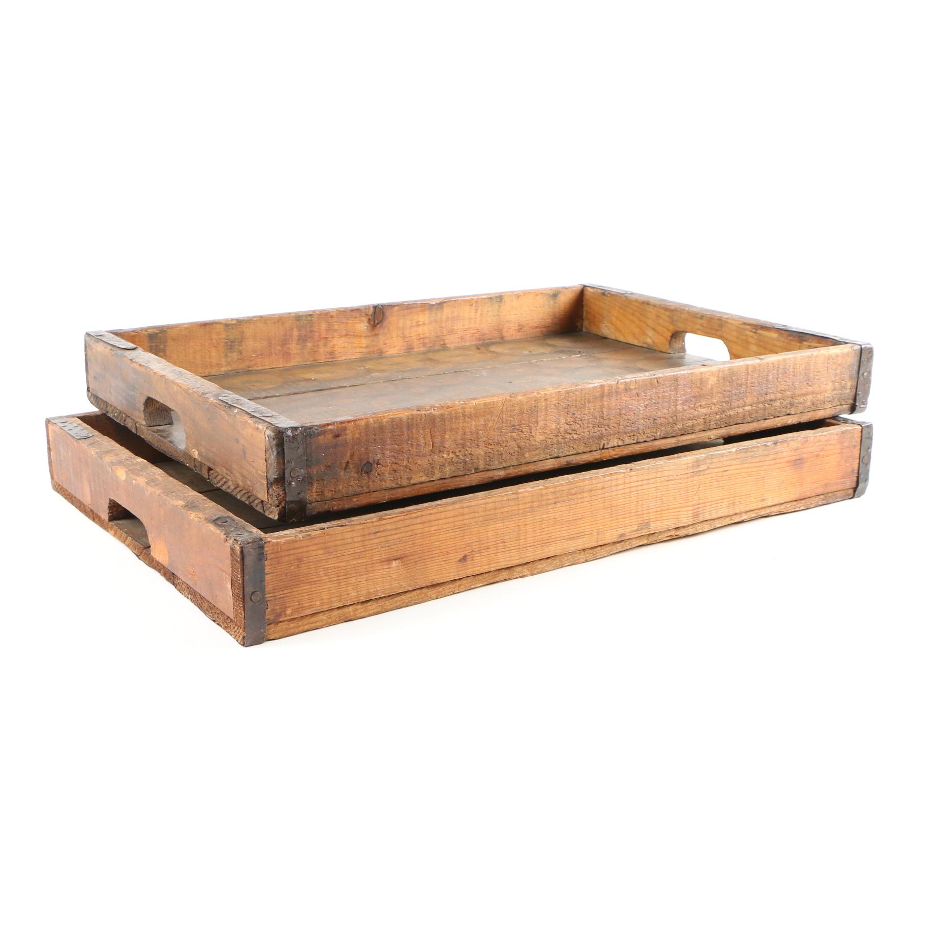 Procter & Gamble Reproduction Star Candles Wood Box and Other Shallow Trays