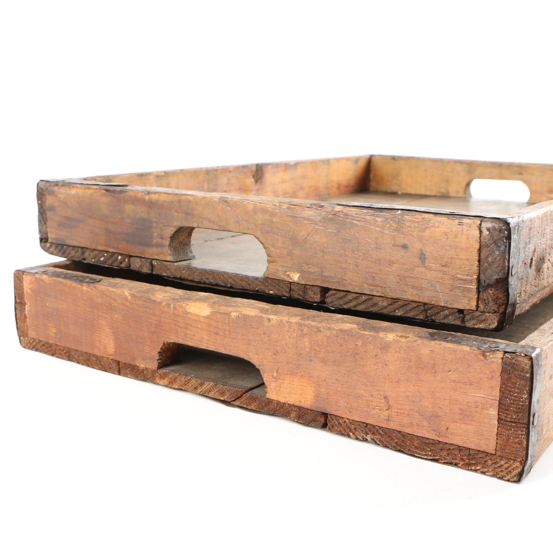 Procter & Gamble Reproduction Star Candles Wood Box and Other Shallow Trays