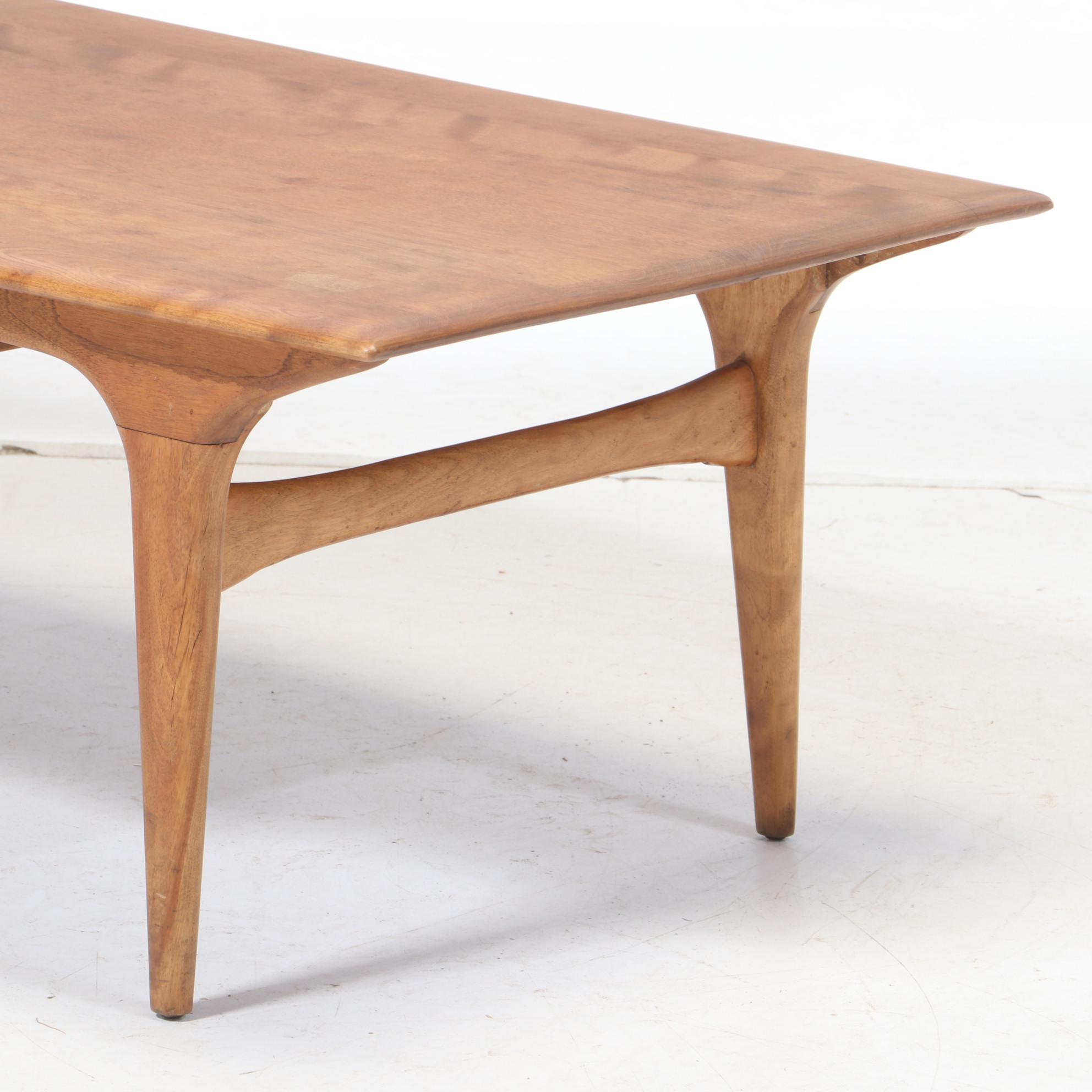 Heywood-Wakefield Mid Century Modern Sherry-Finished Birch Cocktail Table