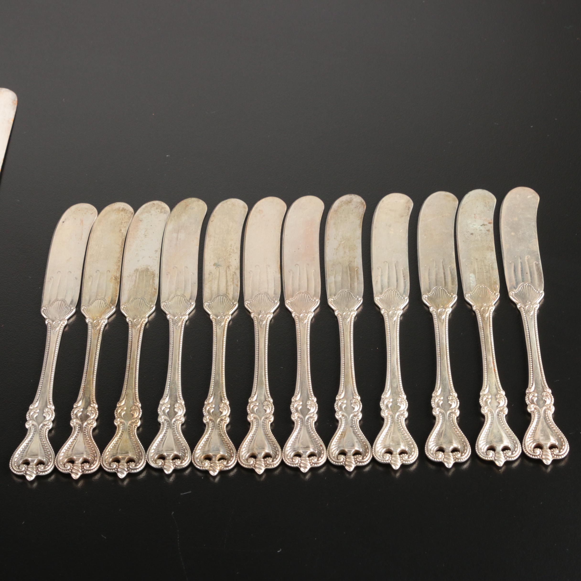 Towle "Old Colonial" Sterling Silver Flatware and Other Flatware in Chest