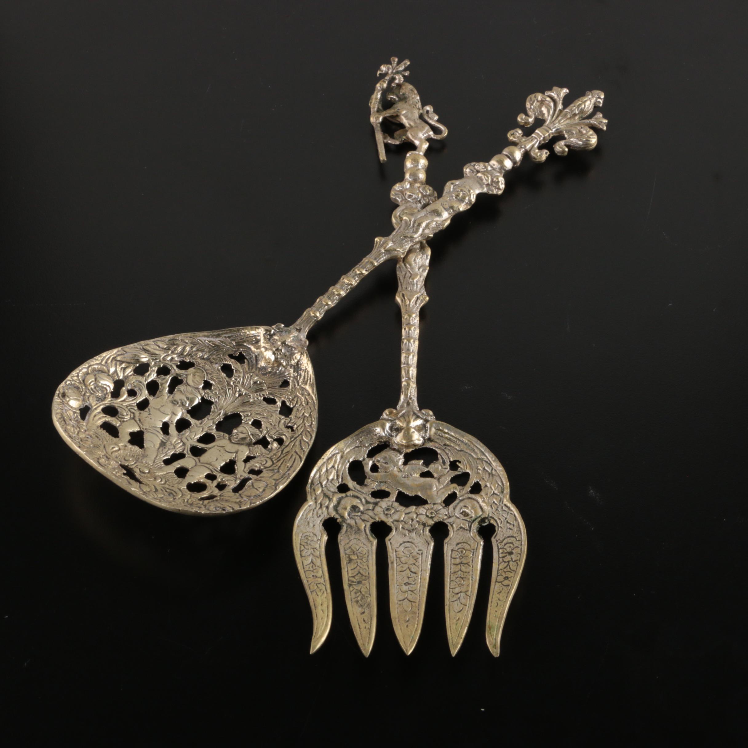 Towle "Old Colonial" Sterling Silver Flatware and Other Flatware in Chest