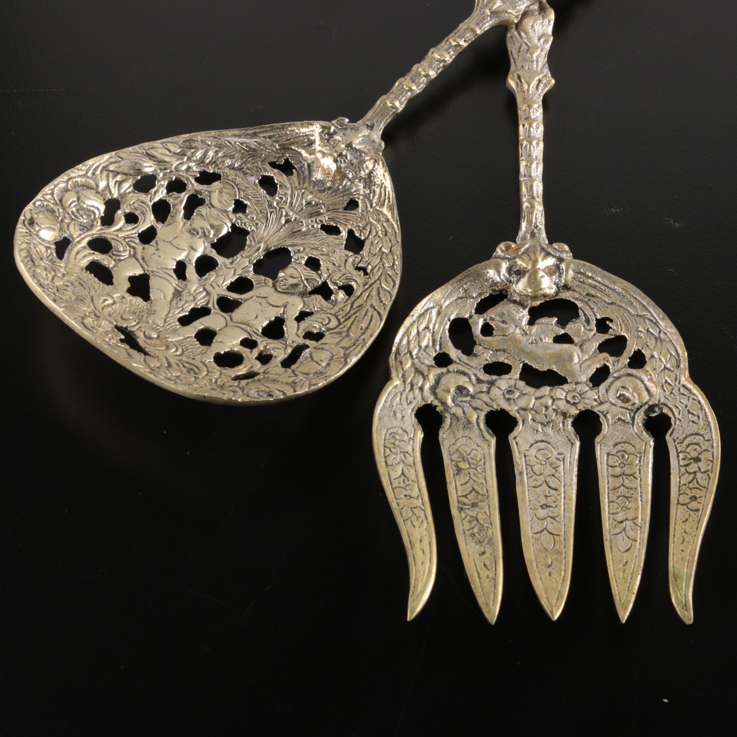 Towle "Old Colonial" Sterling Silver Flatware and Other Flatware in Chest